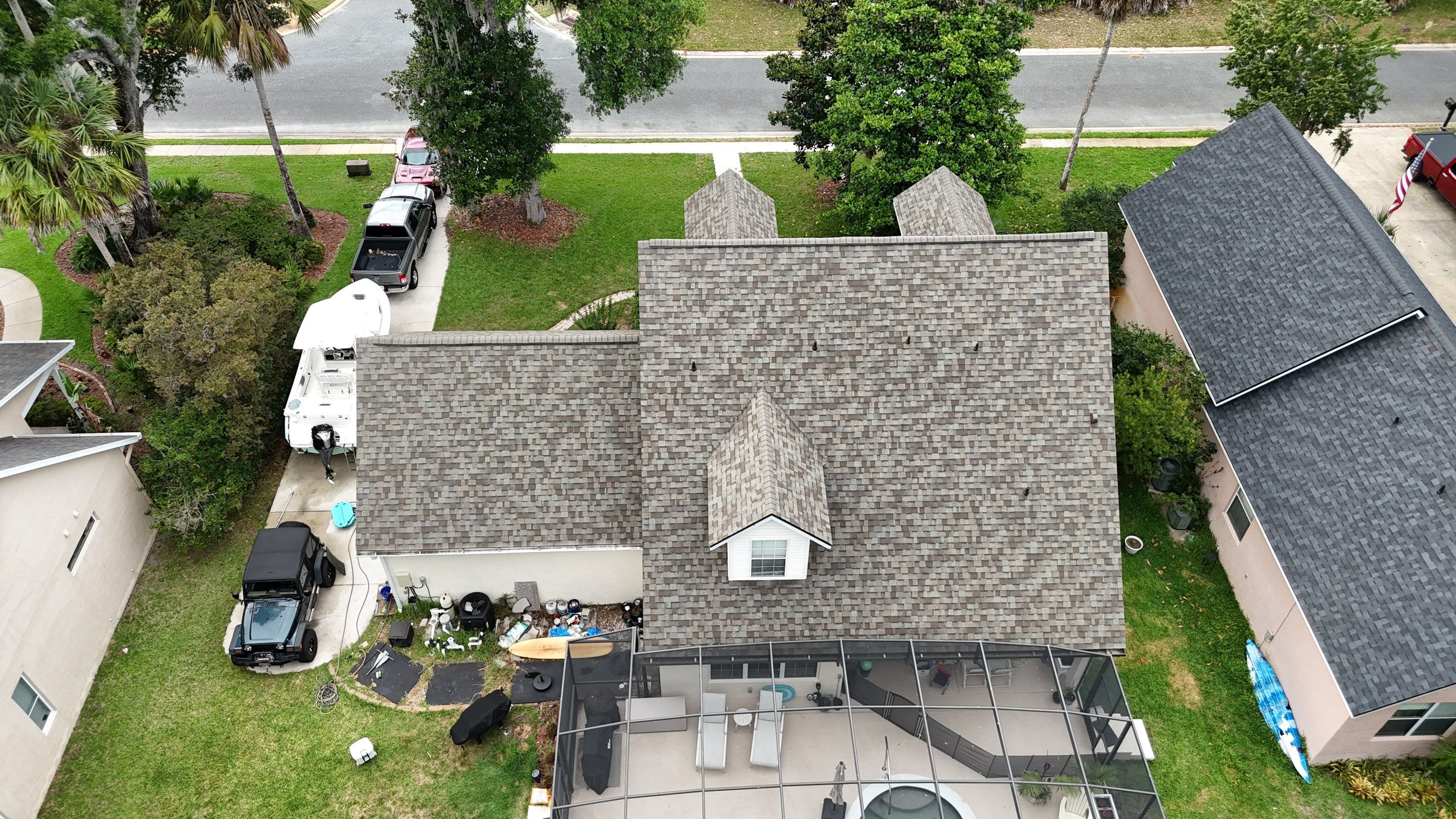 Full Residential Roofing Installation for Multi-Gabled Flagler Beach Home by Trinity Restoration and Roofing LLC