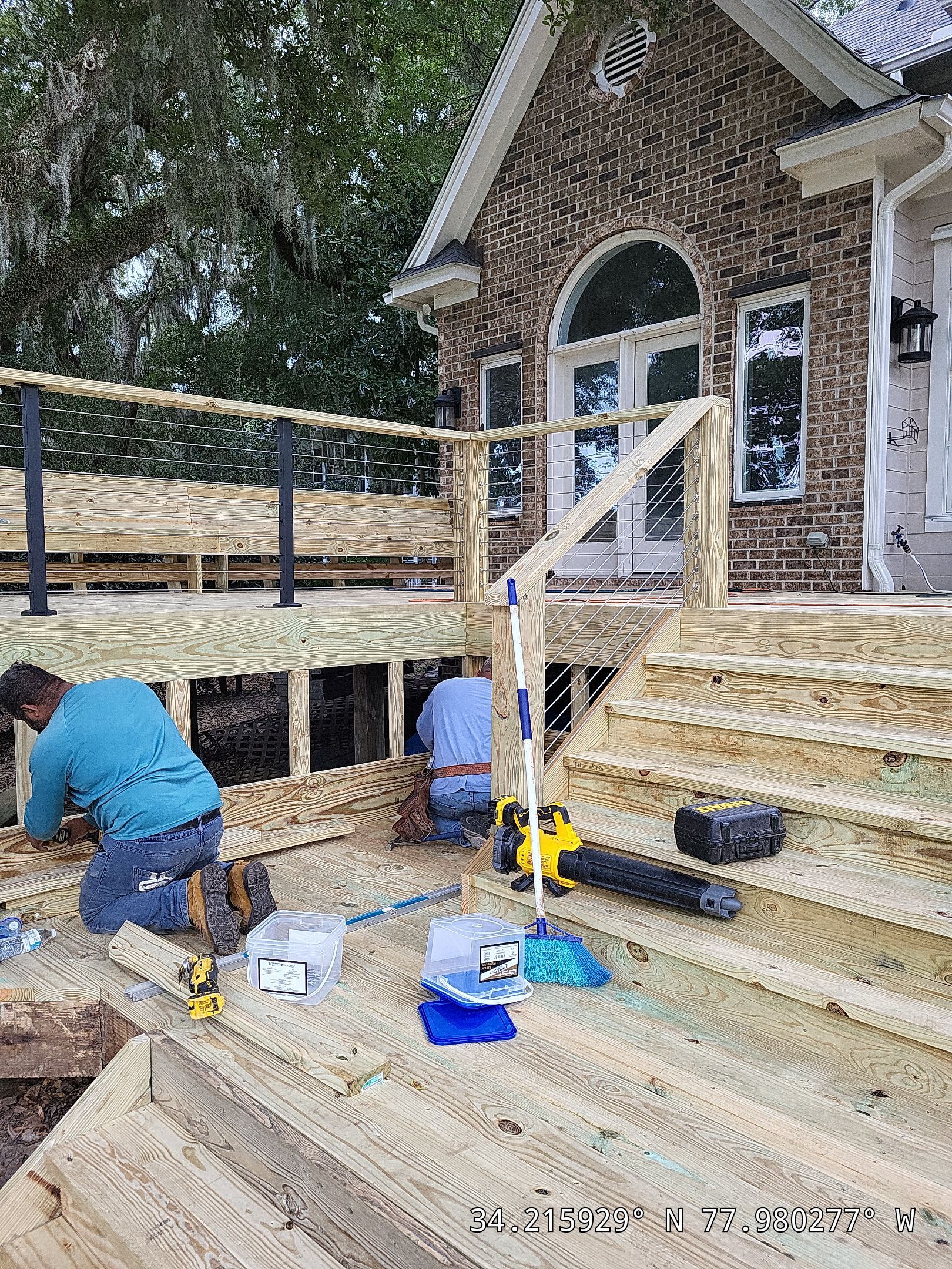 Custom Back Deck Build in Leland, NC by RGR Construction and Roofing, LLC