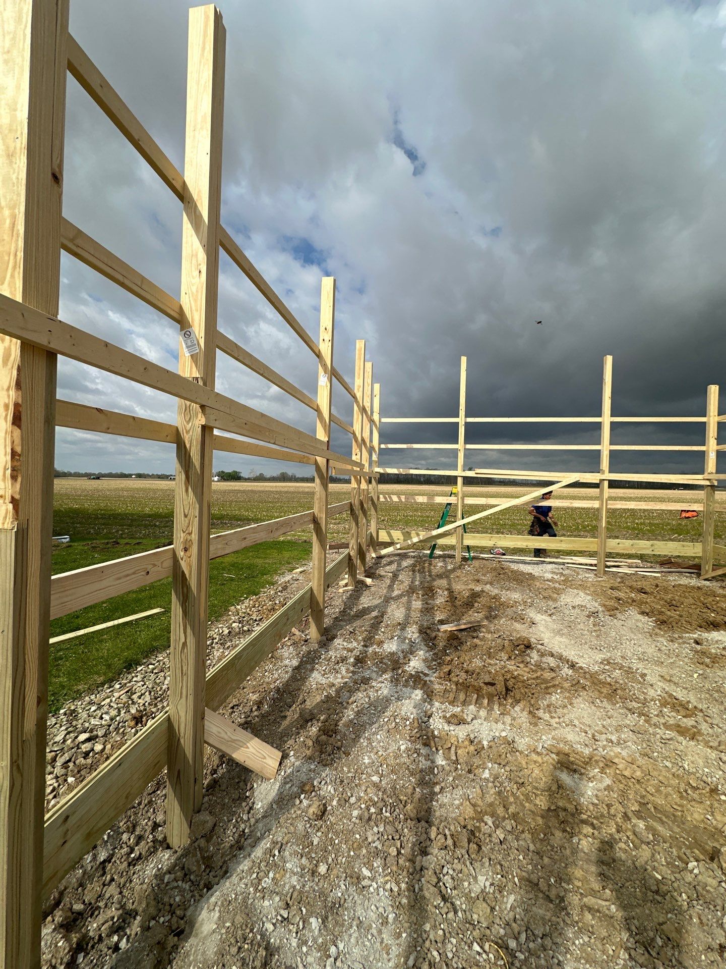 Multi-Bay Custom Pole Barn Construction in Arlington, Indiana by The Barn Builders 