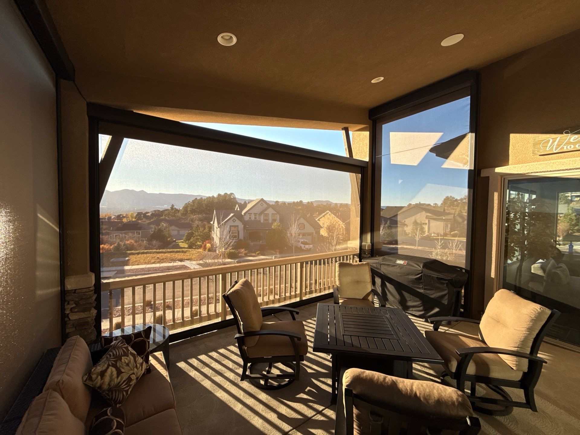 Motorized Screens using Progressive MagnaTrack Screens by Outdoor Solutions Colorado