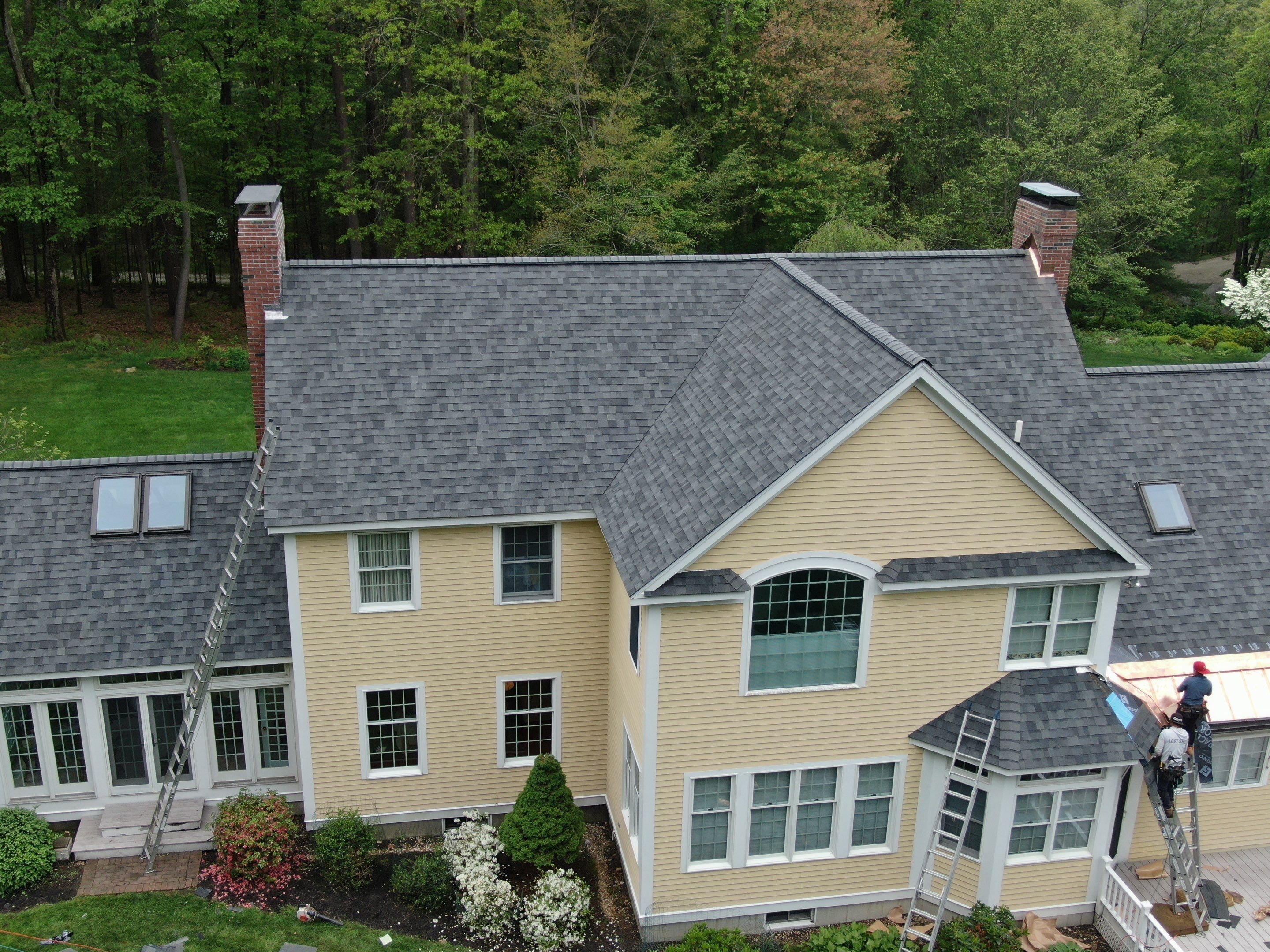 Roof Replacement with Owens Corning Shingles and Copper Flashing by Mighty Dog Roofing of Greater Middlesex County