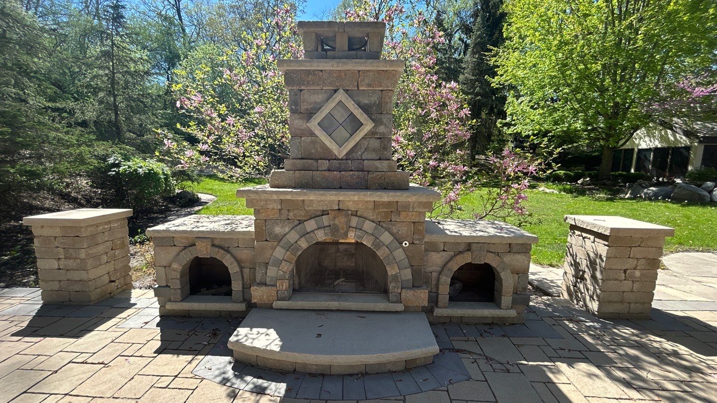natural stone using Algaecide, soft wash soap by Northern Power Washing LLC.