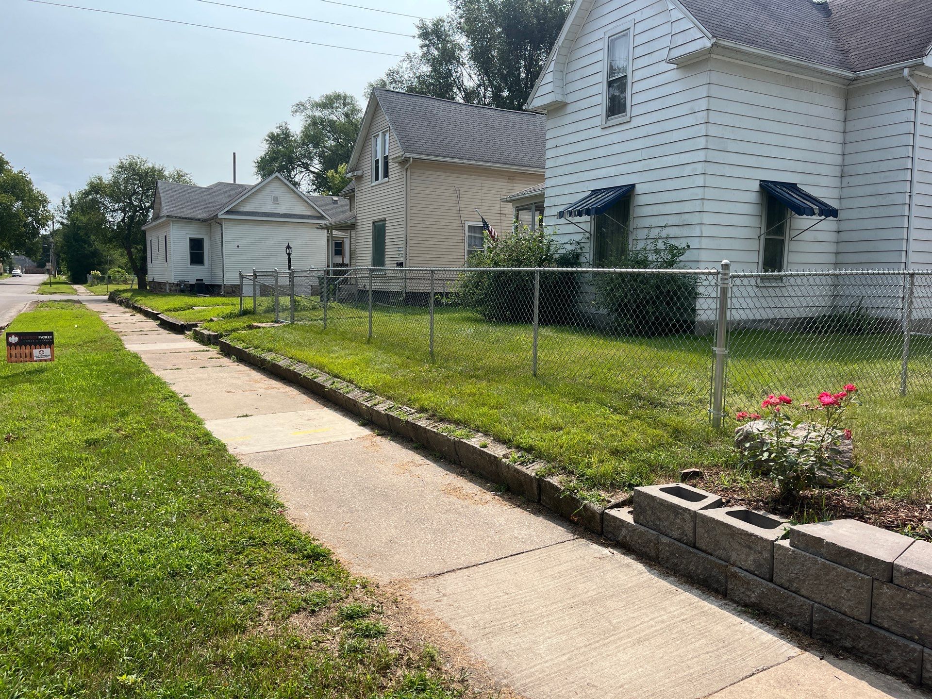 Galvanized Chain Link Perimeter Fence and Gate Installation in Waterloo by Perfect Picket Fence and Stain