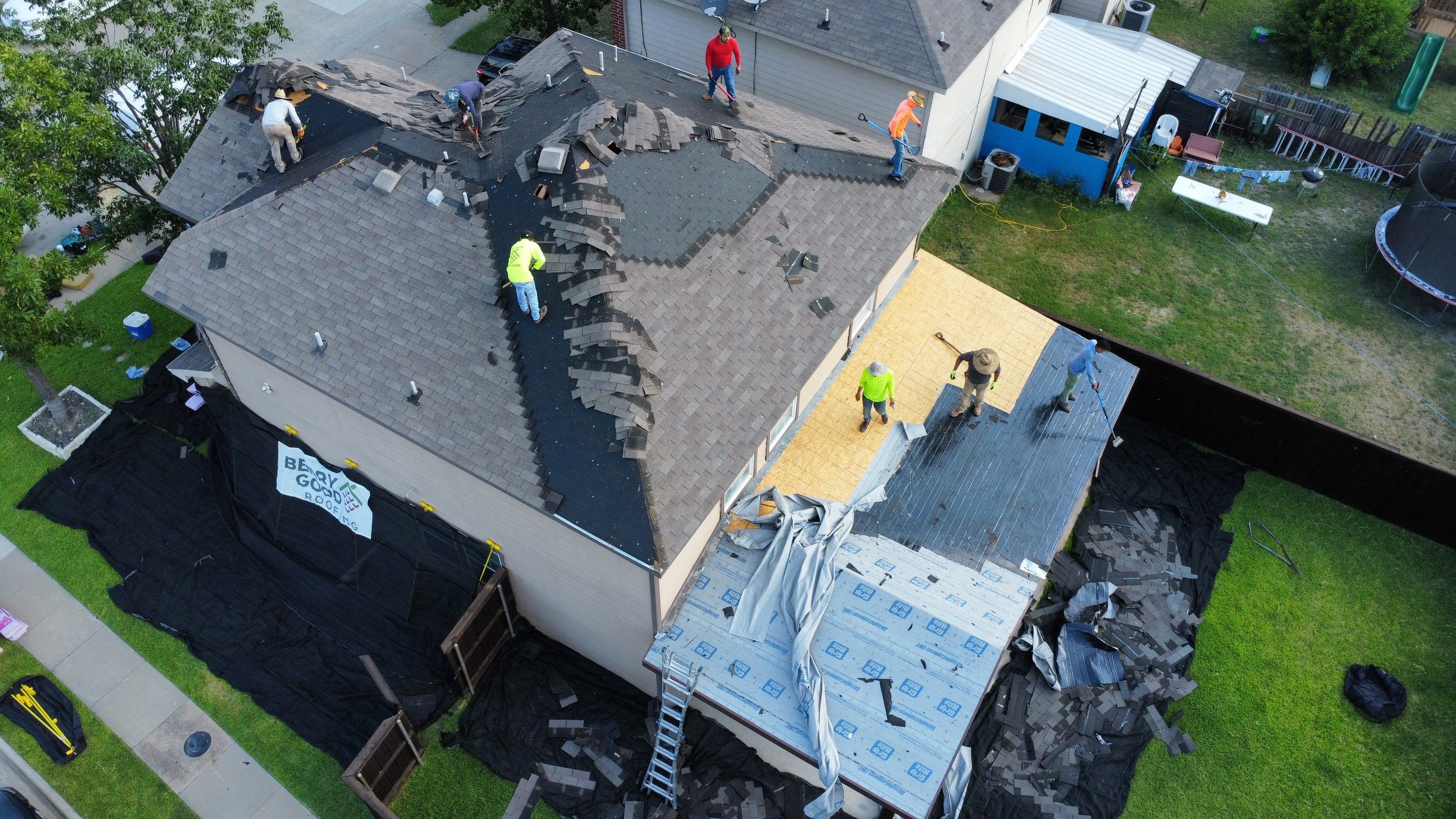 Reroof Project (No Insurance)  by Berry Good Roofing 