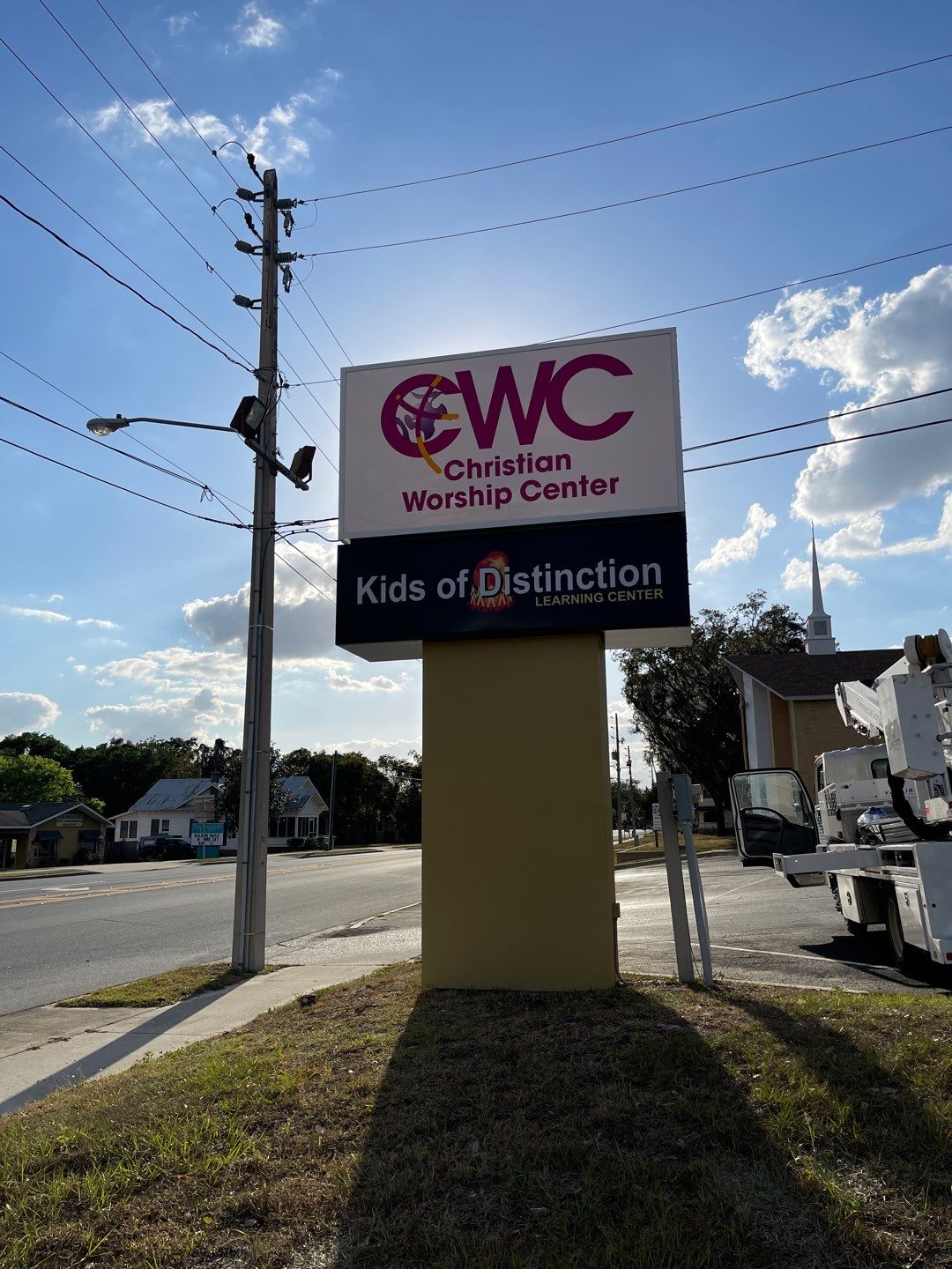 Pylon Sign for Christian Worship Center by SignCrafters