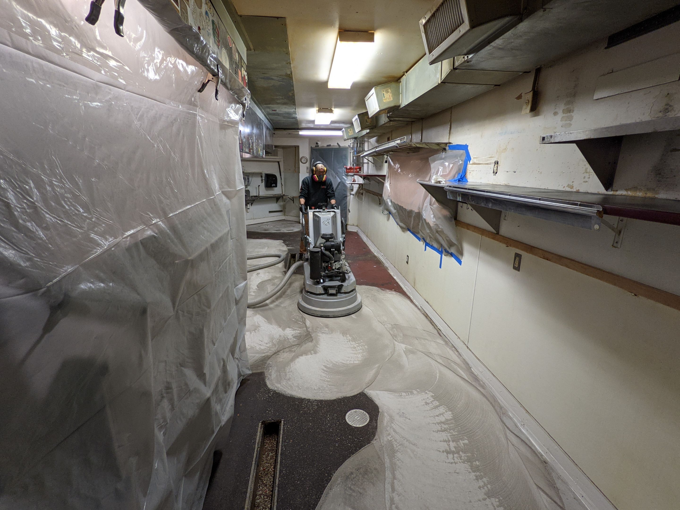 Commercial Floor Transformation using Penntek Evolution System by Croc Coatings, LLC