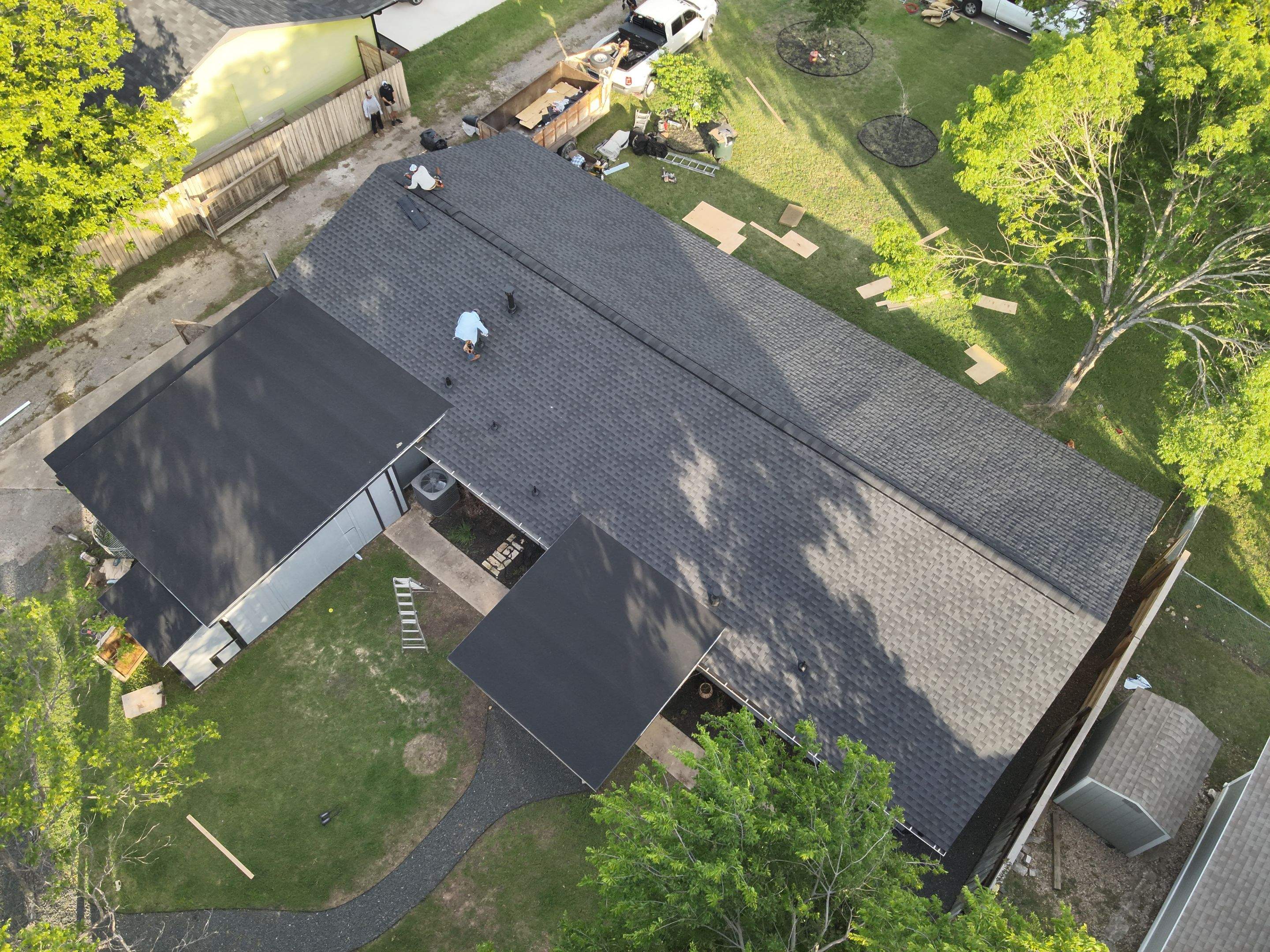 Residential Roof Replacement using GAF - HDZ - Charcoal by Action Exteriors Austin