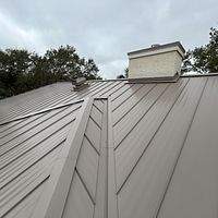 24ga 1.5" Mechanical Seam Buckskin  by Total Roofing System The Metal Roof Experts