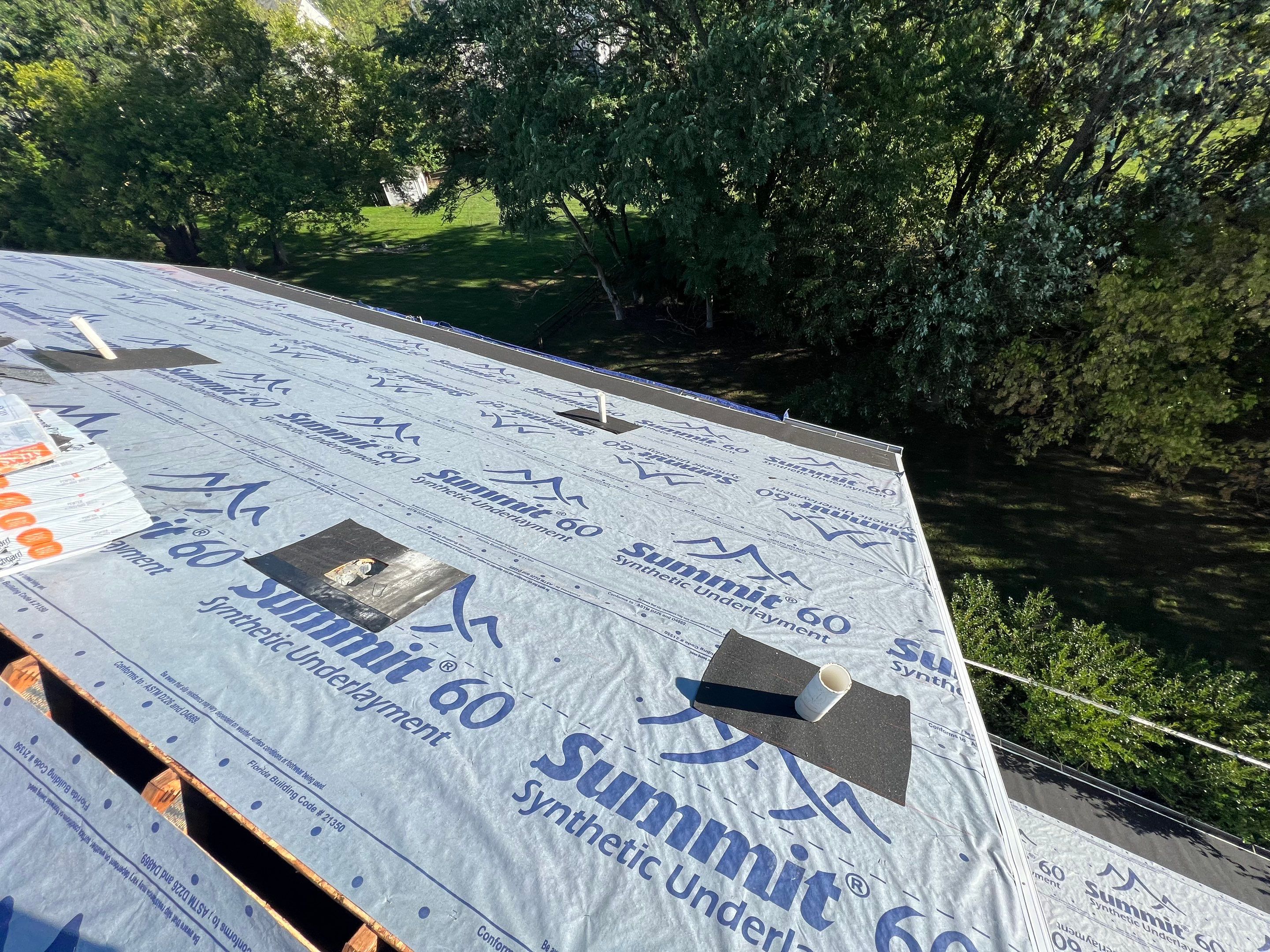 Residential Roofing Installation using Atlas Pinnacle Pristine Pewter Architectural Shingles by Frederick Roof Repair