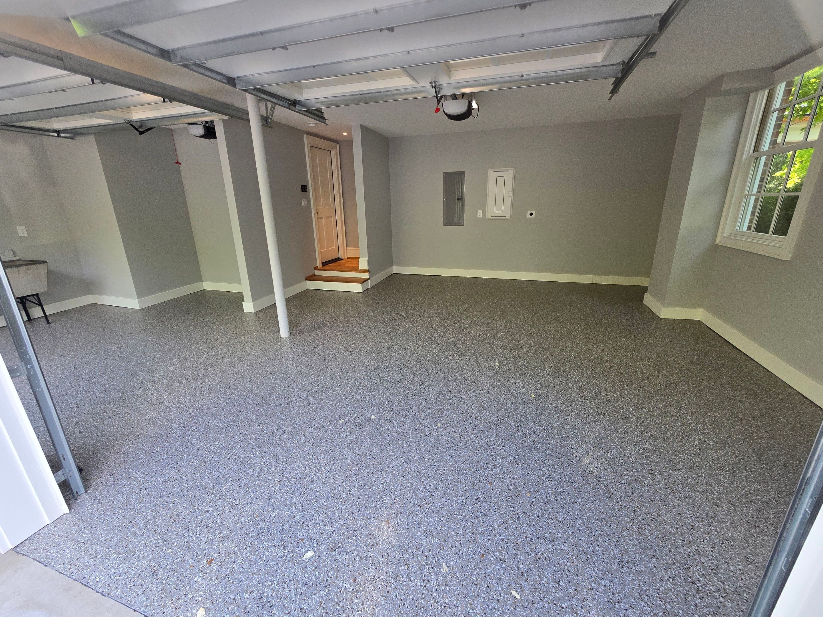Two Garages Using Creekbed  by Elite Floor Solutions