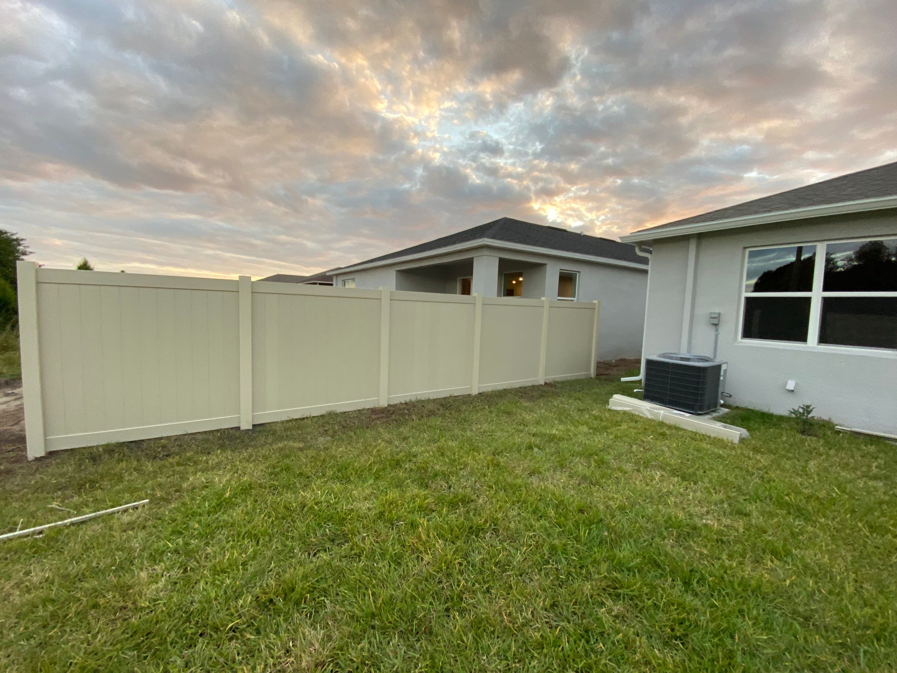 Bradenton, FL 6 ft. Tall Tan Vinyl Privacy Fence  by Asap fence and gates, LLC