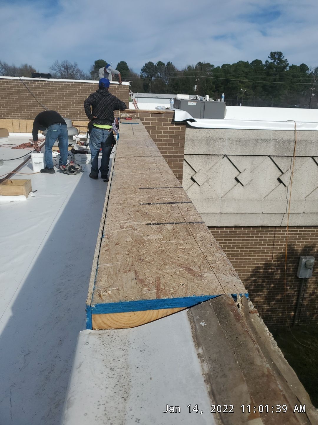 Commercial Roofing Installation using 50 mil PVC by Hostetler Roofing