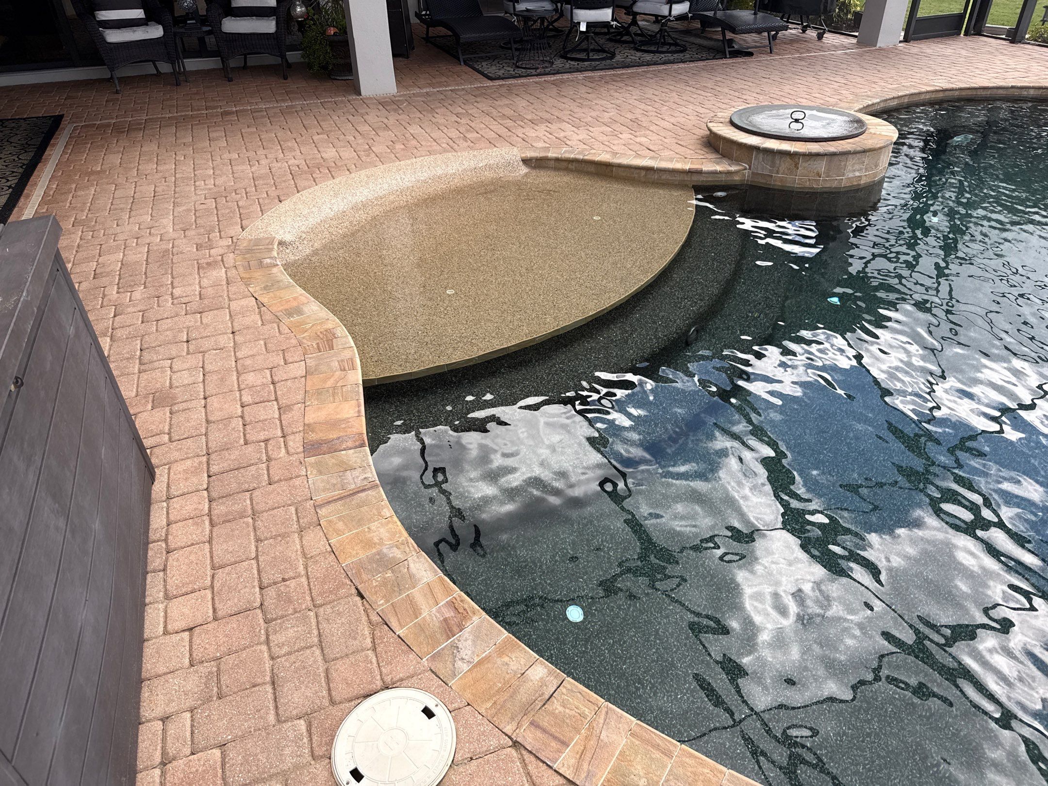 Tile Roof, Paver Pool Deck & Flowerbed Curbing Cleaning | Winding River Bradenton, FL Transformation by Sunshine AquaWash