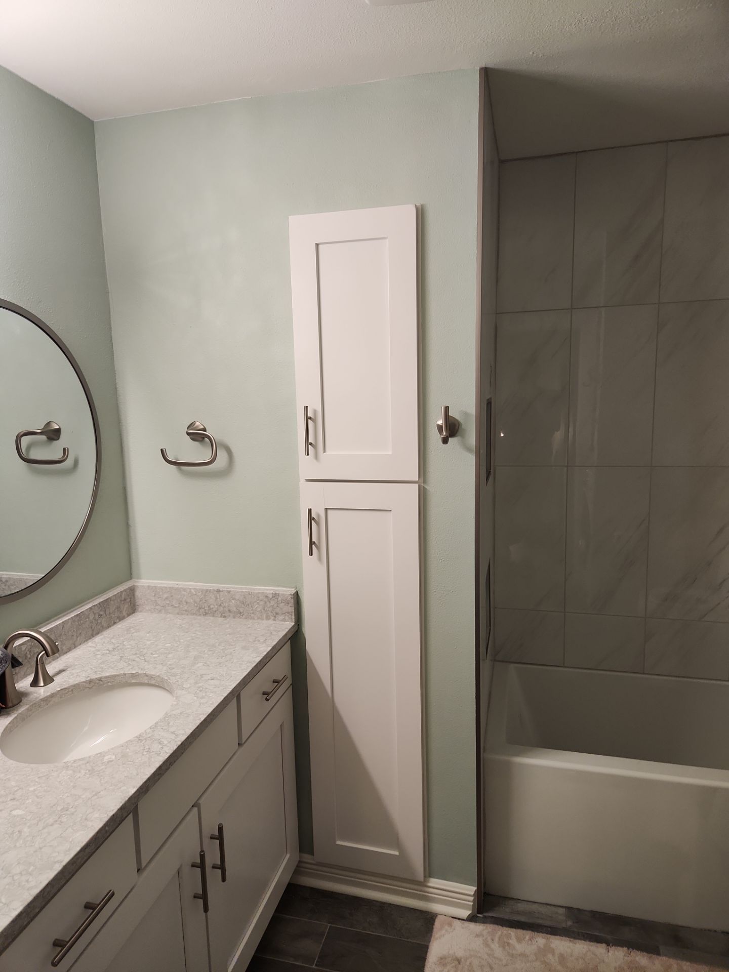 Austin Bathroom 2 and a half Remodel Featuring Tile and Custom Niches by RejuveNate Renovations LLC