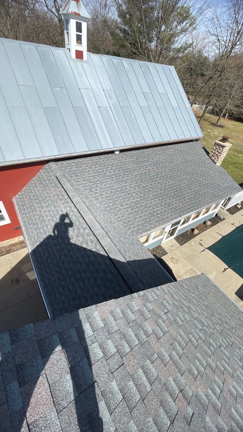 Residential Roofing Installation using GAF Timberline HDZ Williamsburg Slate  by Nitro Roofing and Construction