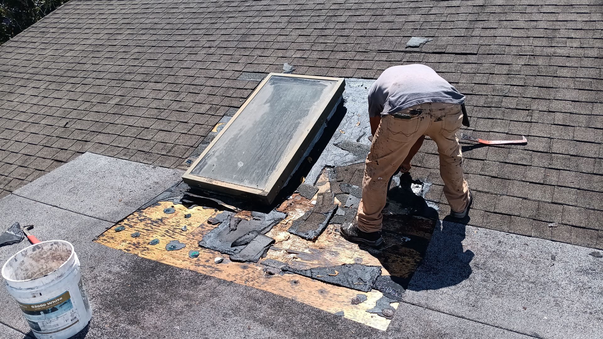 REPLACE NON APPROVED SKYLIGHT ALONG WITH CLOGED GUTTER by Morton Roofing, Inc.