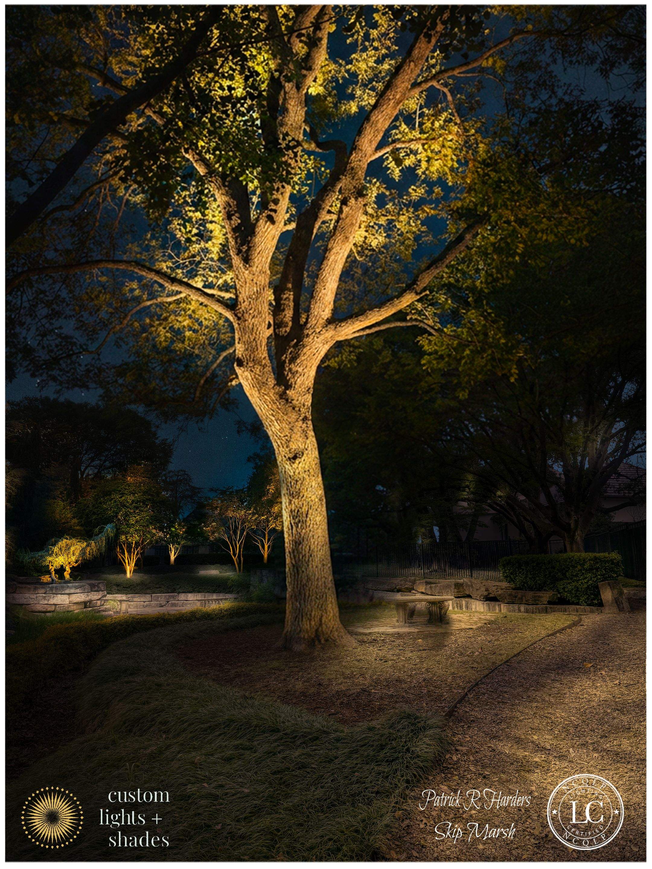 Glen Abbey HOA Park in Dallas by Outdoor Lights + Shades