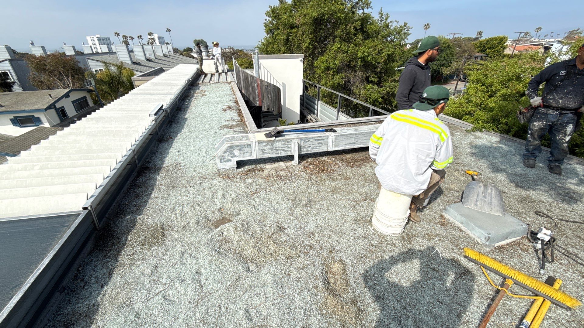 Residential Roofing Installation using Polyglass Torch Down Roofing System by Hull Brothers Roofing