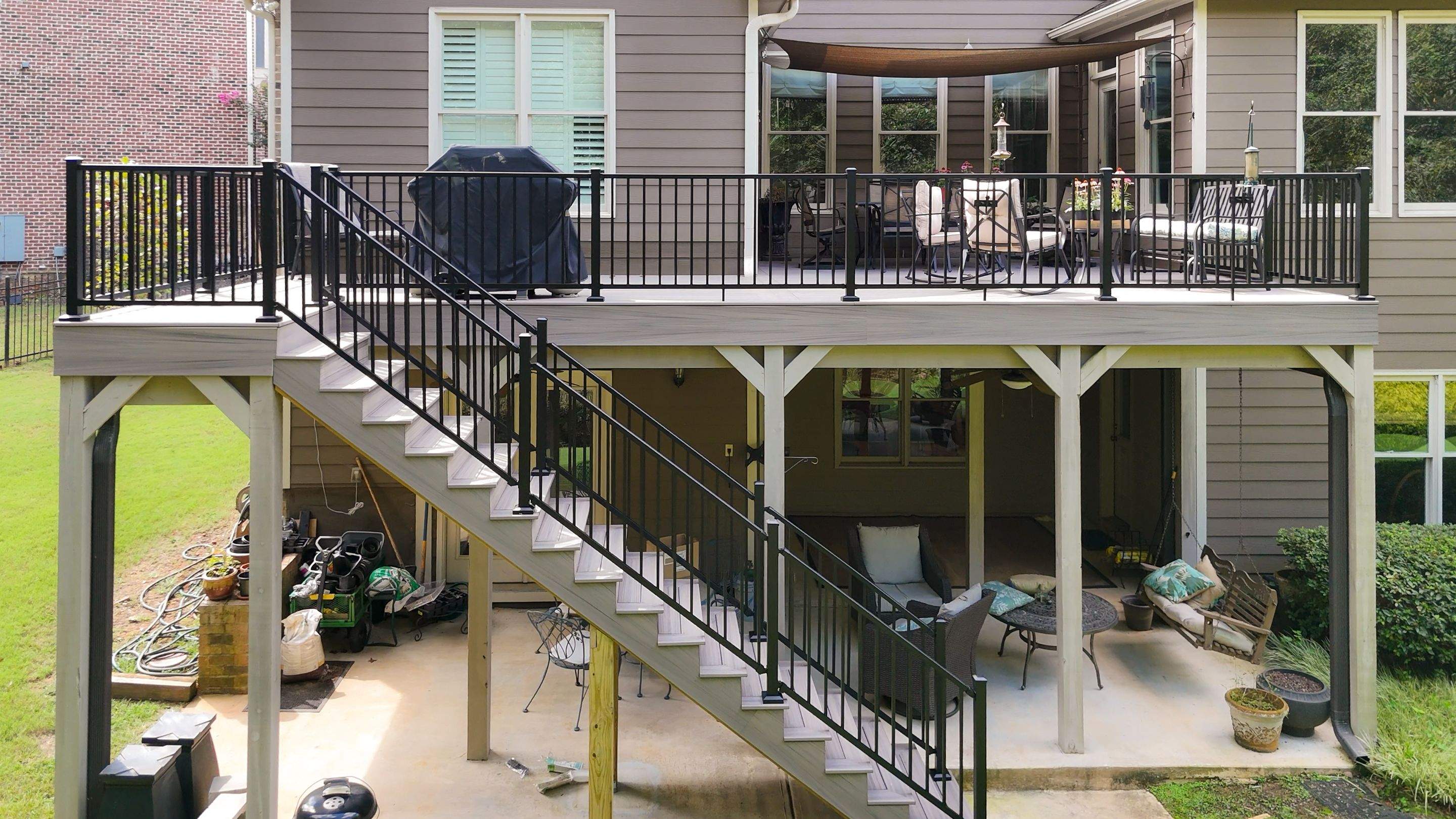 Woodstock, GA Deck Resurface using Trex Enhance Natural Series in the Rocky Harbor Color by Nelson Exteriors 