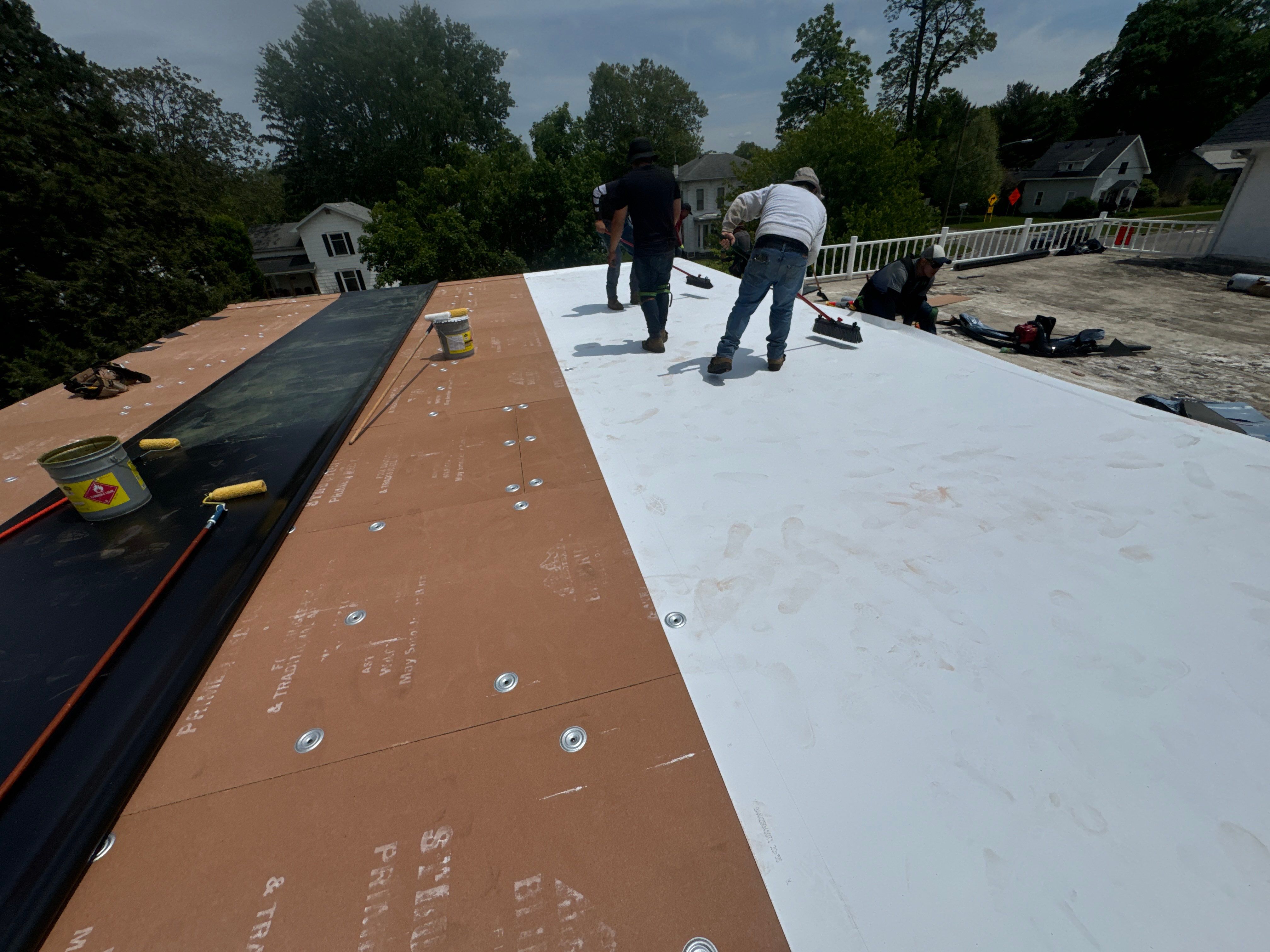 Commercial Flat and Shingled Roof Project by 42 North Construction, LLC.