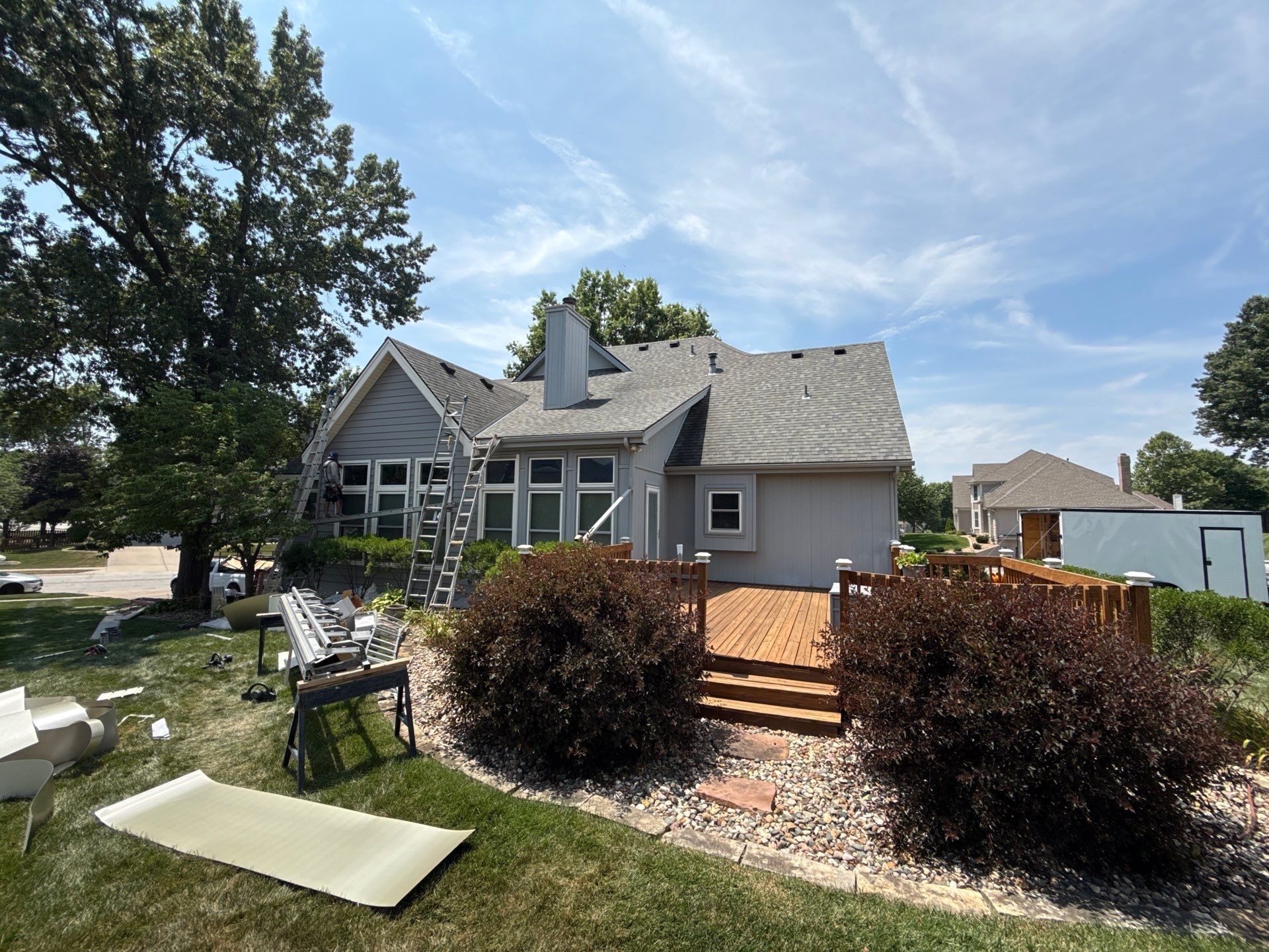Whole Home Siding Replacement and Gutter Installation in Gladstone by EEC  Windows, Siding & Roofing 