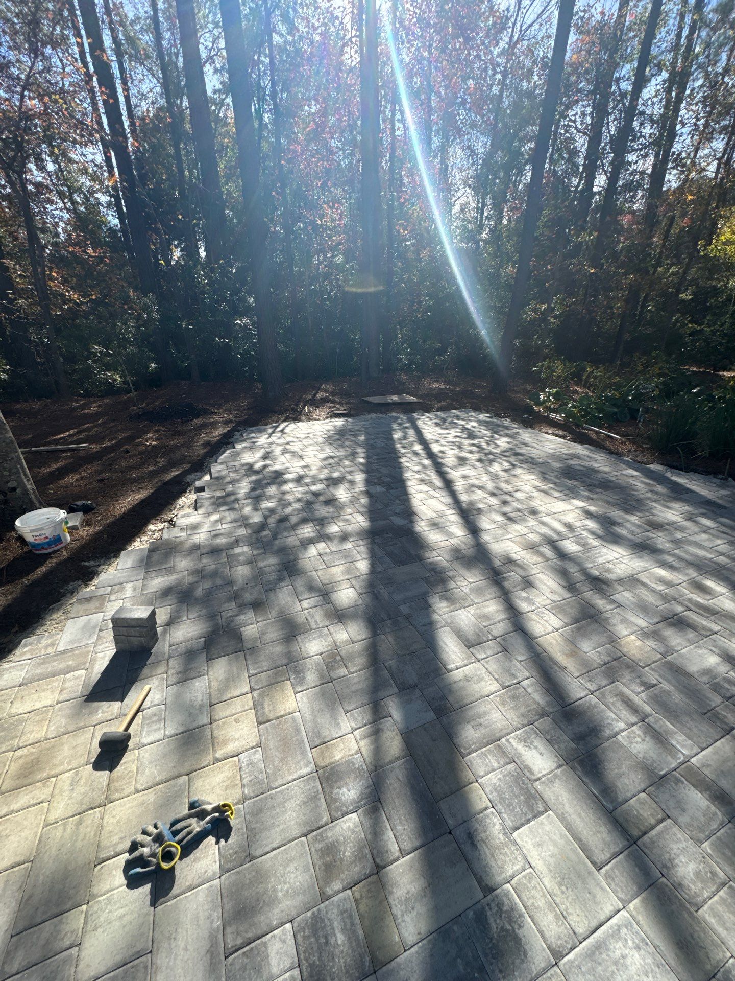 Custom Paver Driveway and Textured Pool Deck Installation in Hilton Head Island by Lowcountry Scapes, LLC