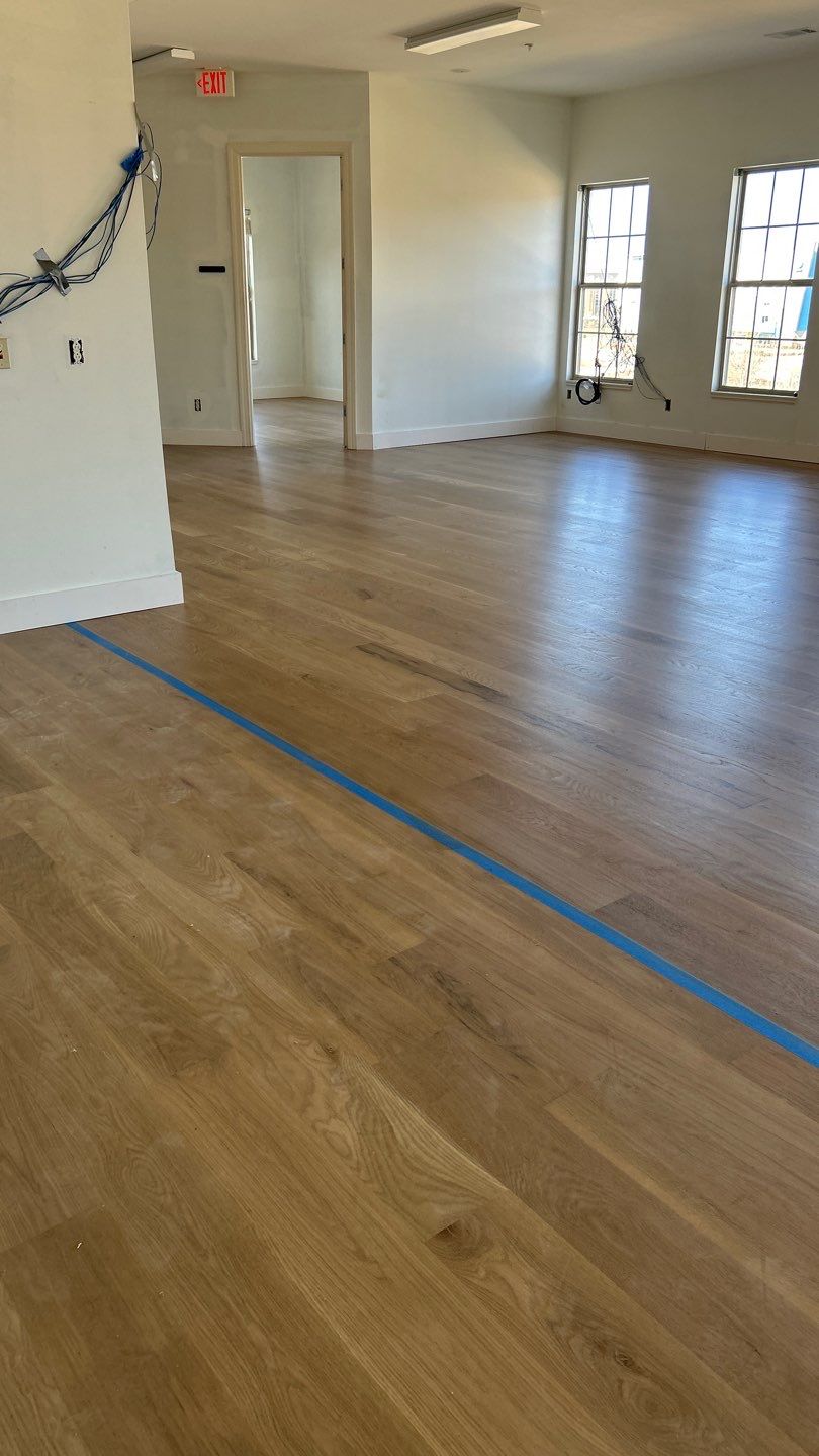 New hardwood floors for an office building by Footprints Floors of Nashville