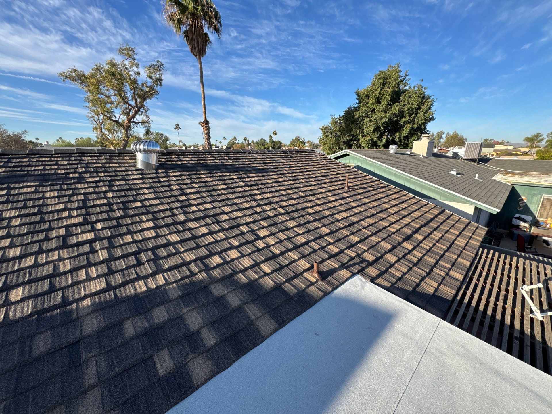 Weathered Wood Stone Coated Steel by Reimagine Roofing