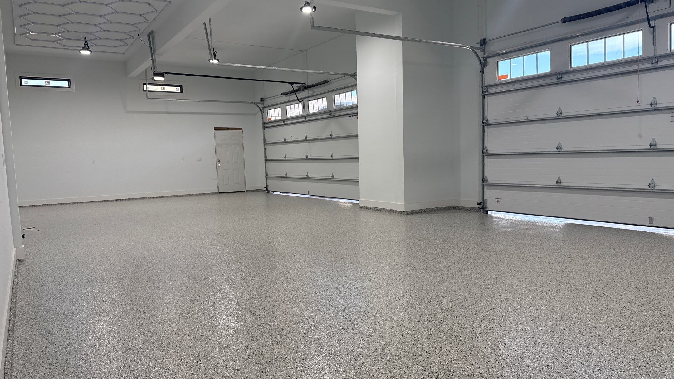 Chris Made The Great Choice Of Cabin Fever Flake Floor by Banner Garage