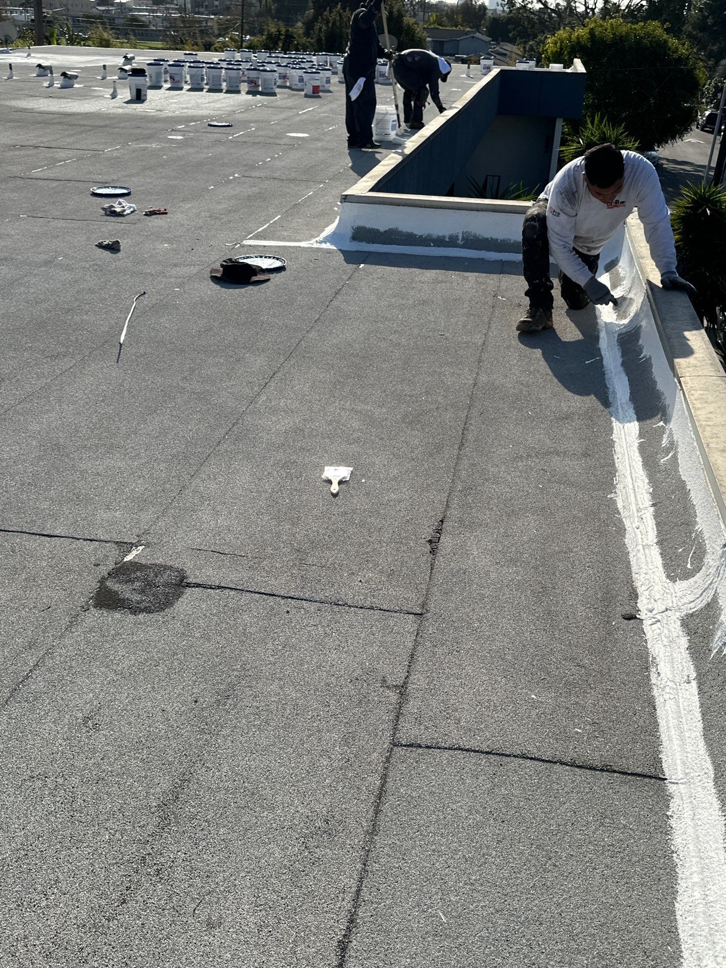 Apartment Building - Silicone Installation using ASC's Silicone Membrane by Hull Brothers Roofing