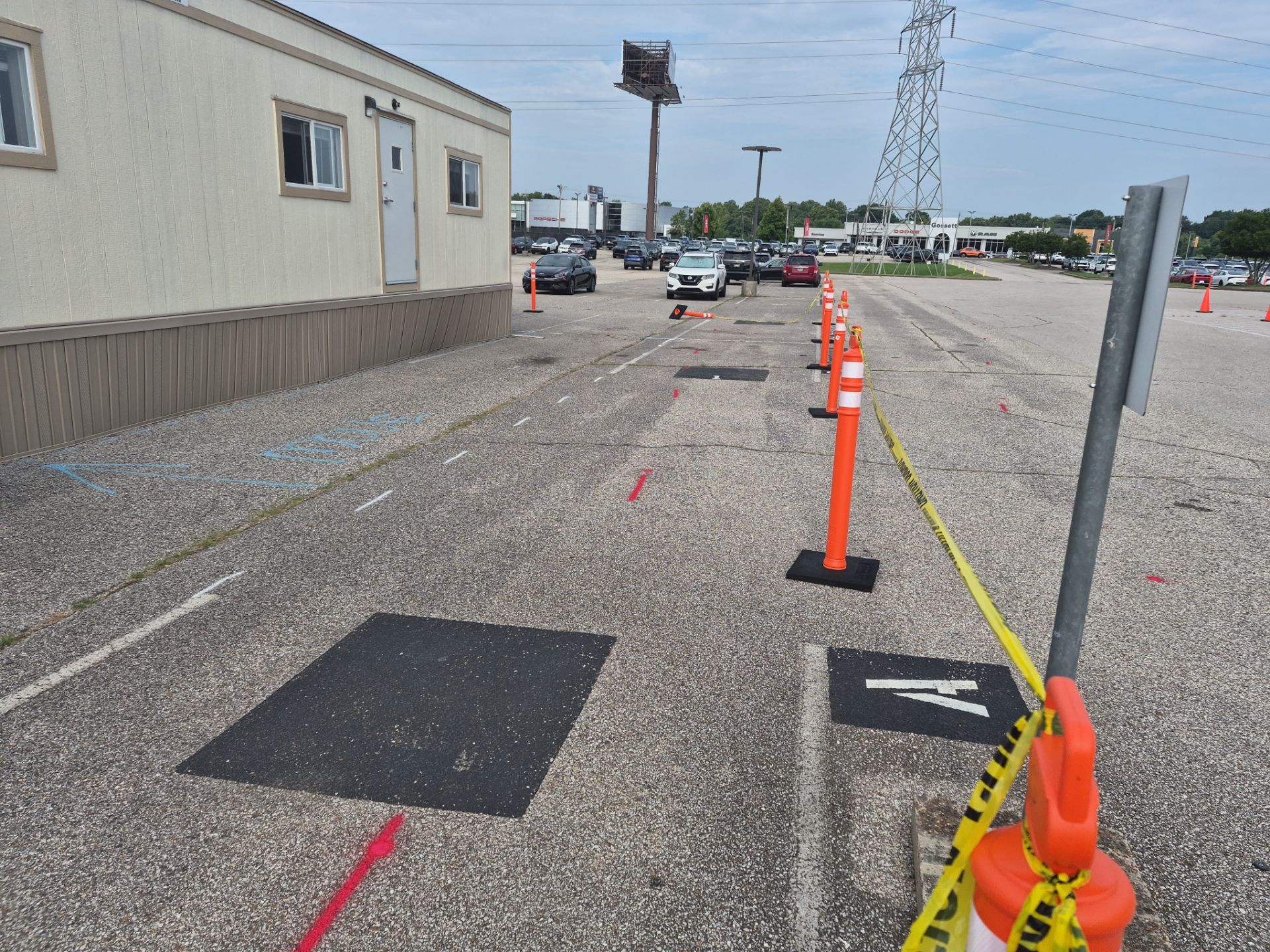 Underground Utility Locating and Mapping at Memphis Car Dealership by Alsip Locating Service, LLC