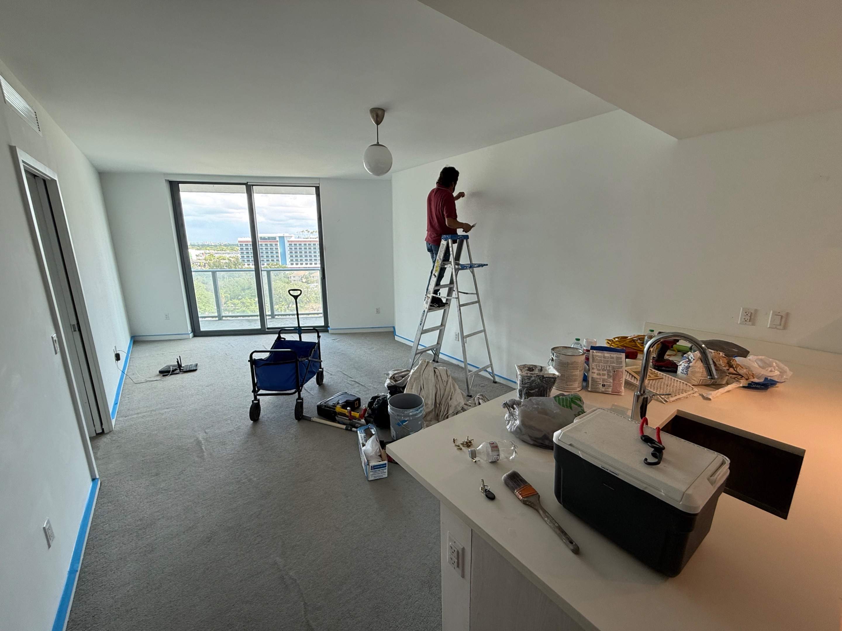 Paraiso condo full interior painting by Fresh Coat Painters of Miami Beach