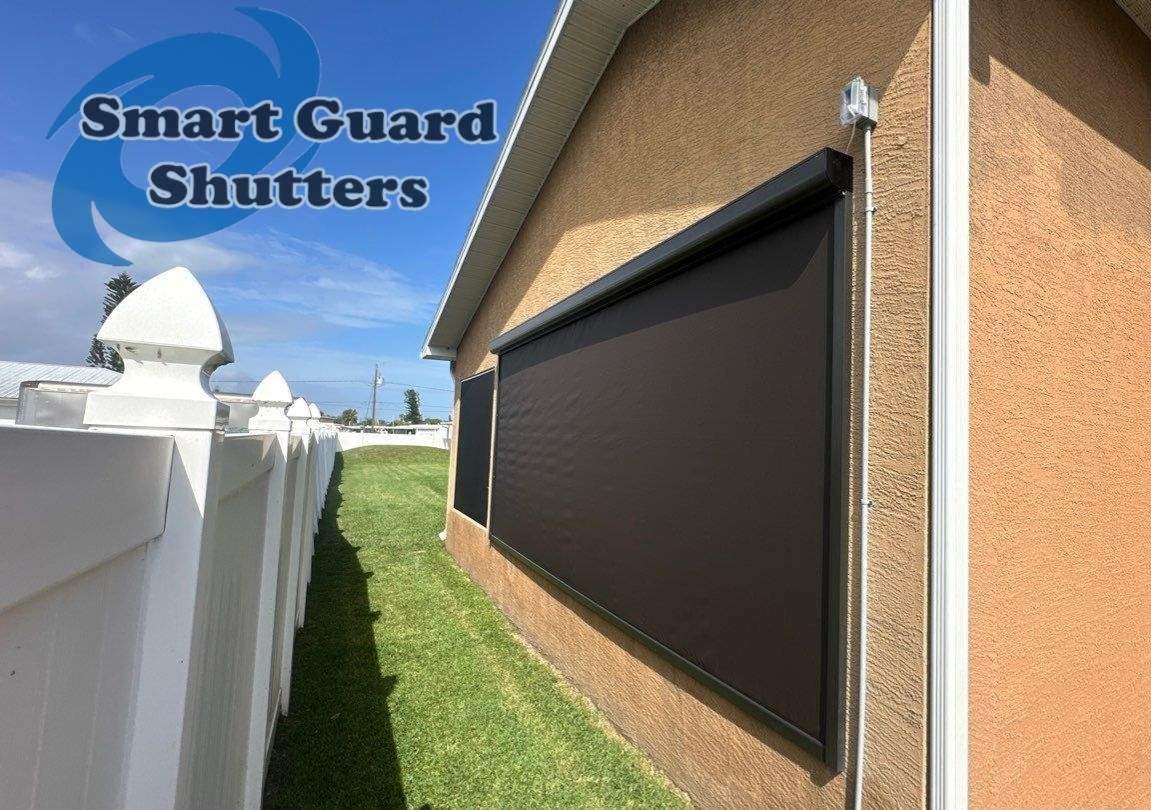 Retractable Screen in Bronze by Smart Guard Shutters