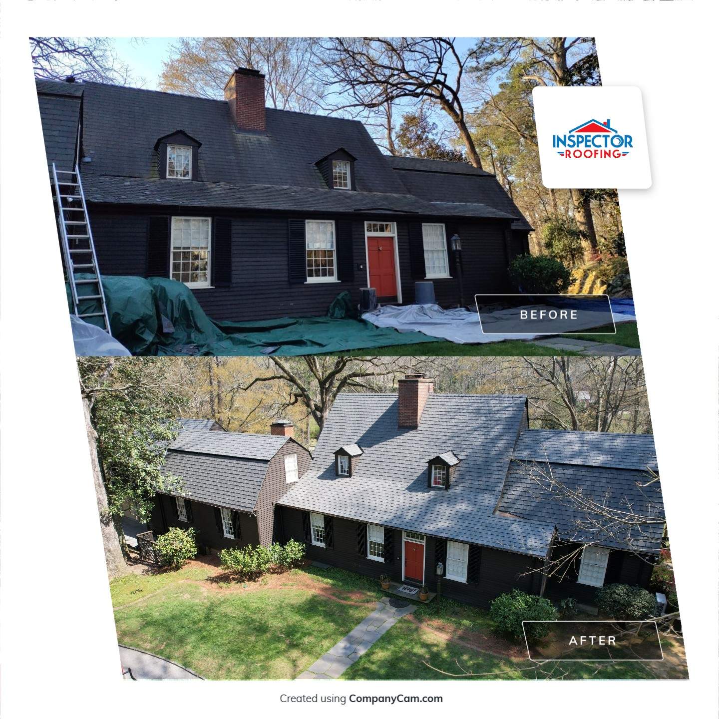 Residential Roofing Installation using Da Vinci Slate  by Inspector Roofing and Restoration