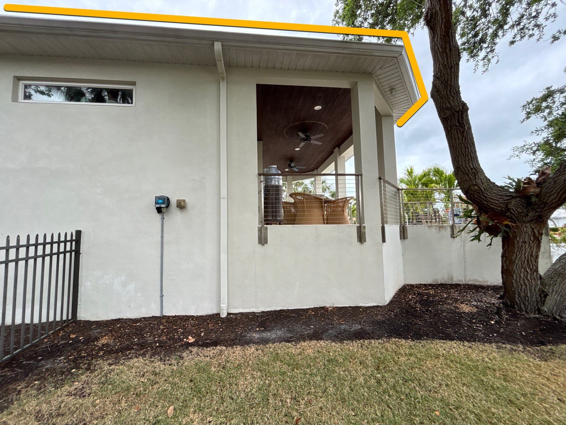 6-Inch White Seamless Gutters Installation in Siesta Key FL by Gutter Professors