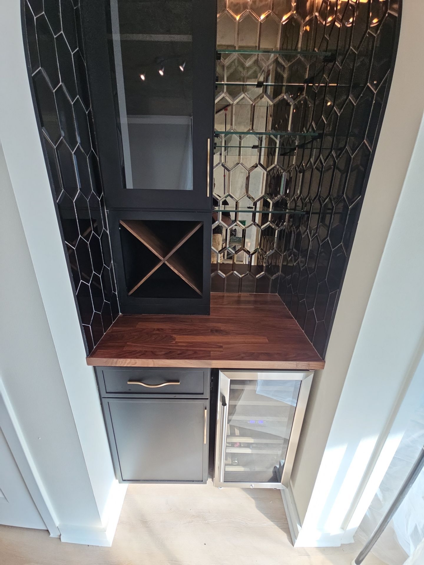 Dry Bar and Kitchen Countertop Conversion by Ajayi Design and Construction 