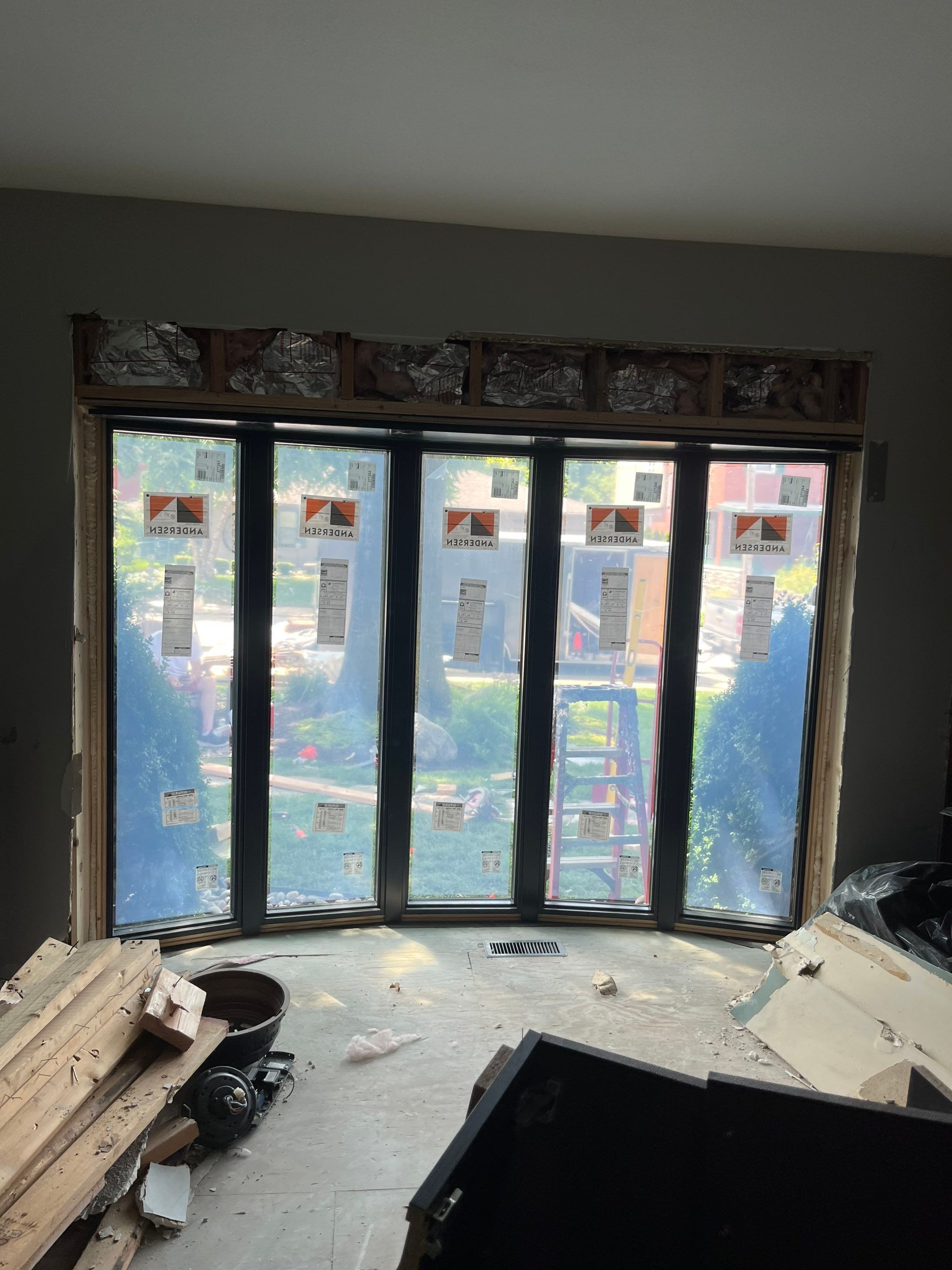 Black Andersen Window Installation and Bay Window Upgrade in Kansas City by EEC Windows, Siding & Roofing