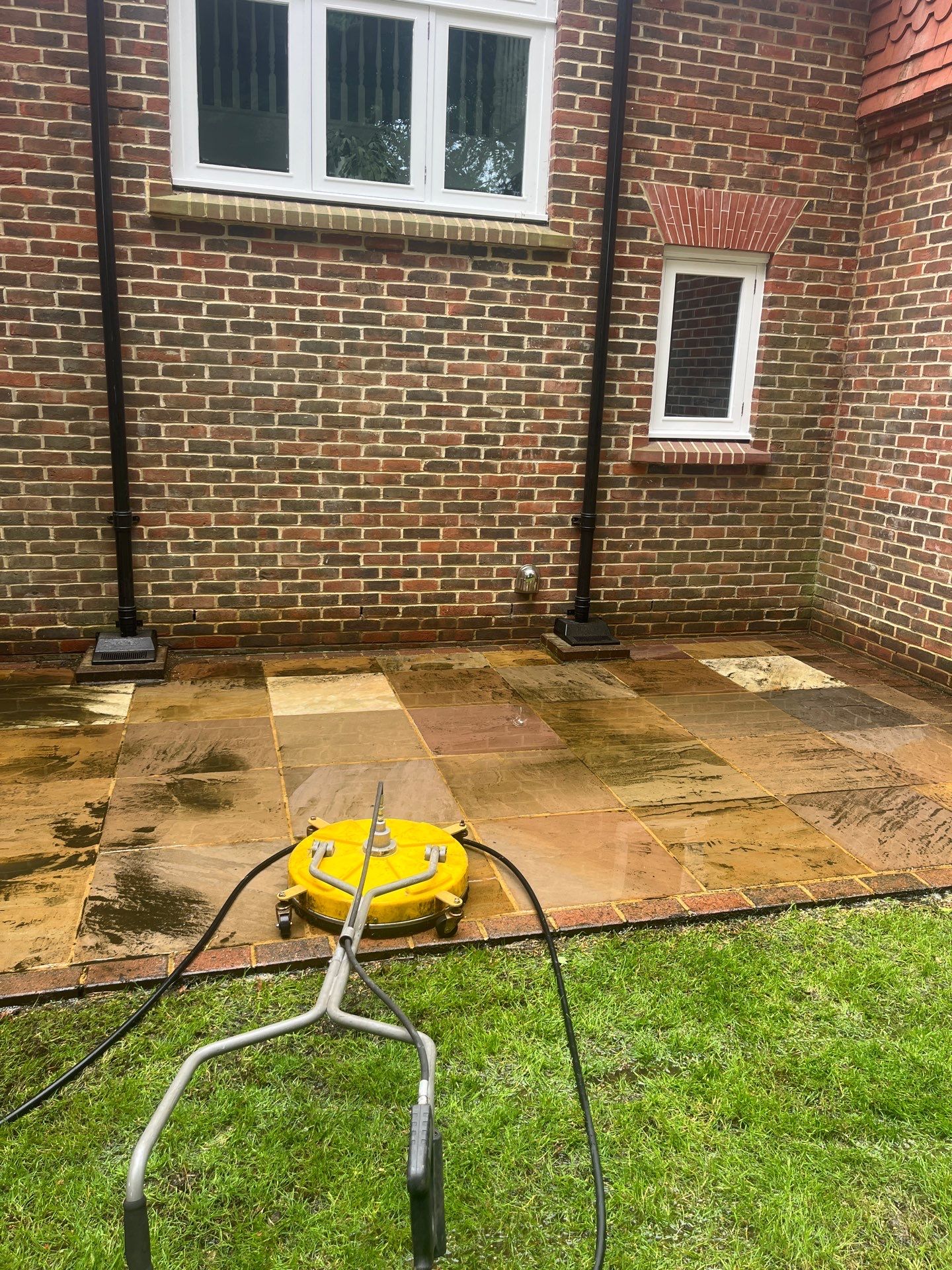 Patio Clean using 18inch Whirlaway FSC by Ges Exterior Cleaning ltd