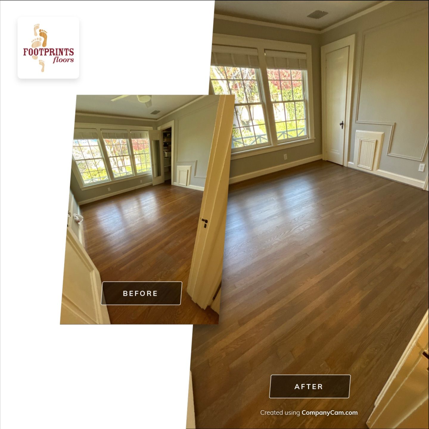 Whole House refinish by Footprints Floors of East Atlanta