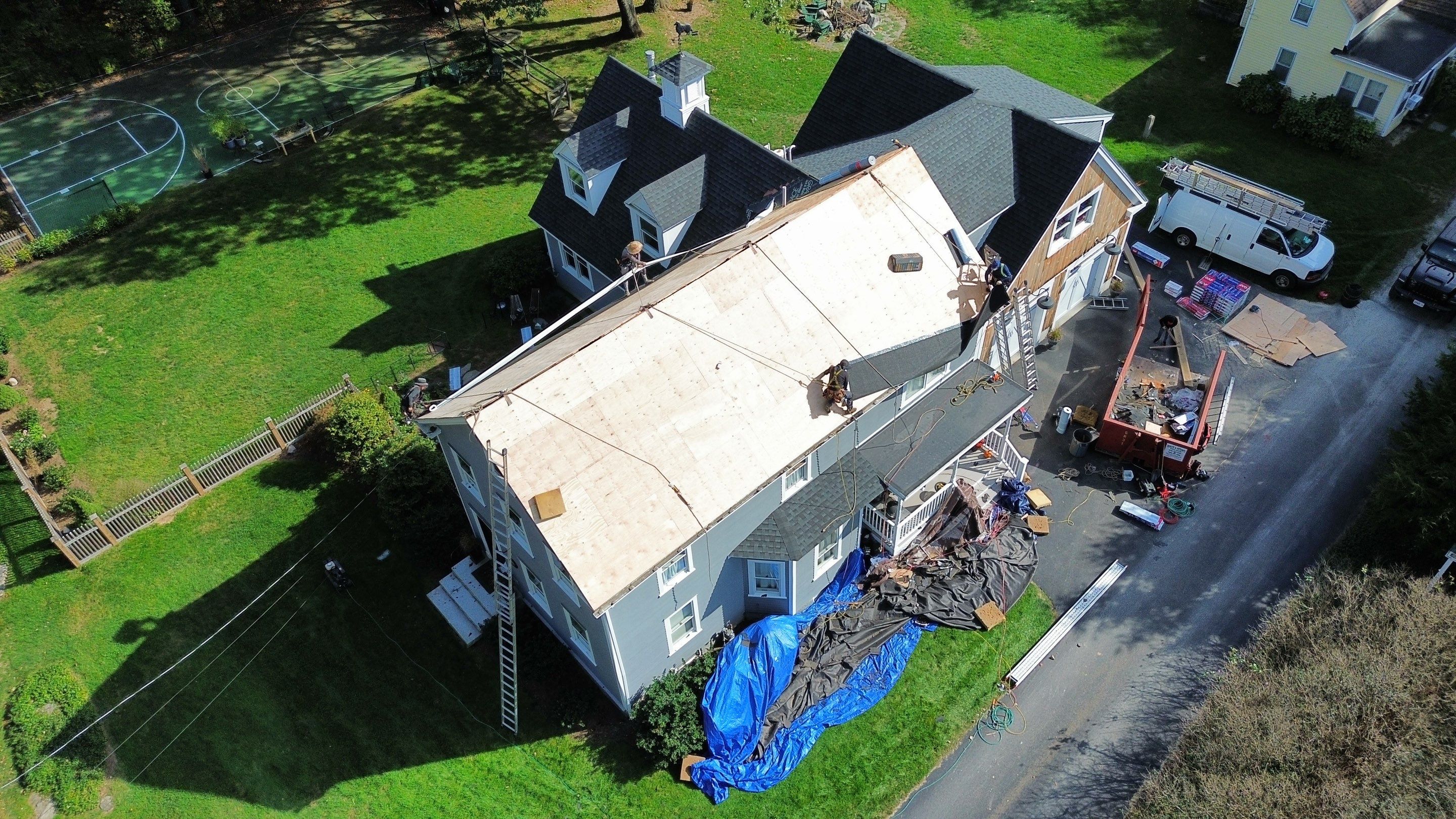 Roof Replacement & Chimney Removal – Westford, MA by Mighty Dog Roofing of Greater Middlesex County