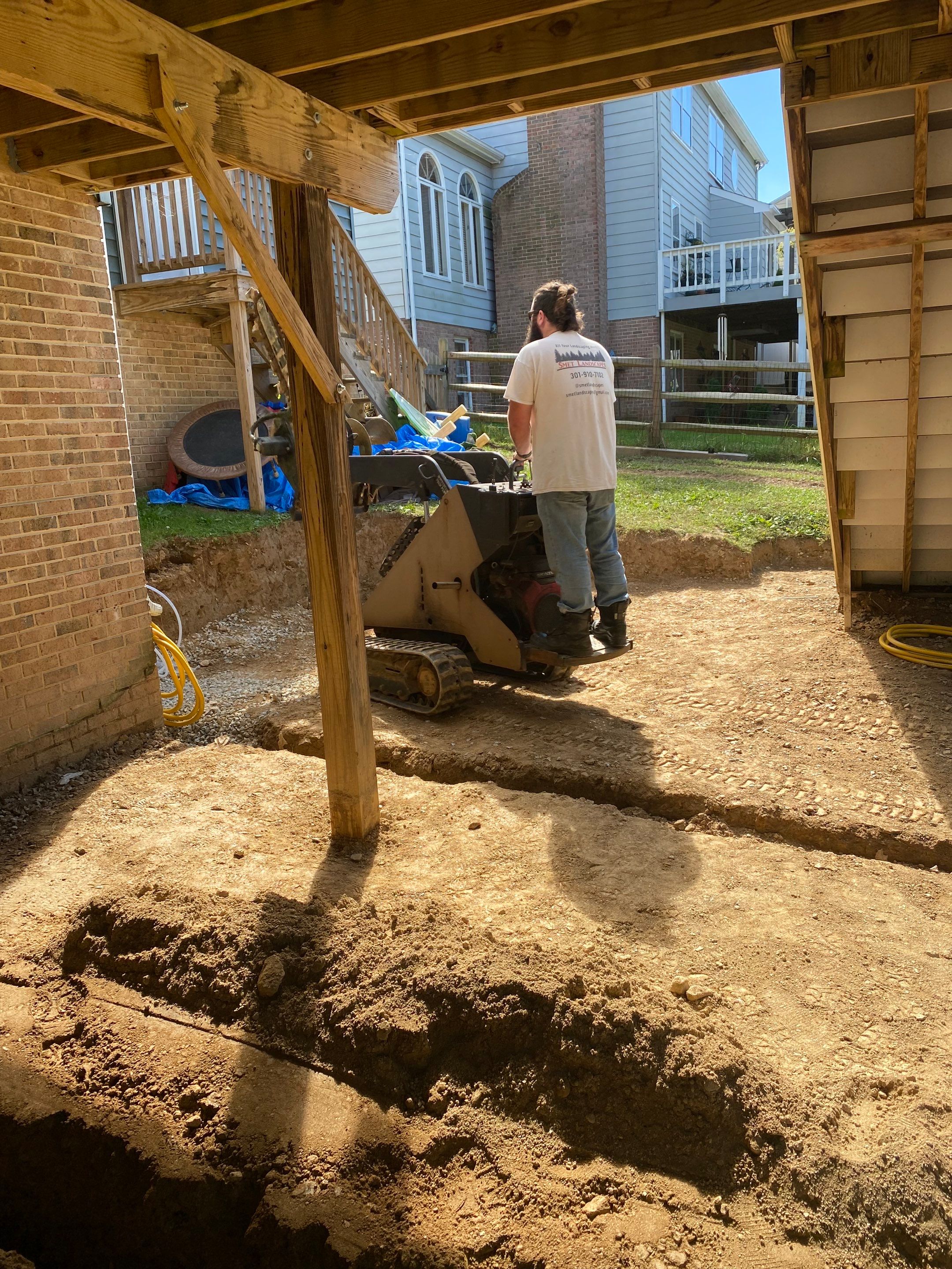 Backyard Transformation using Techo-Bloc Pavers by The Smet Companies, LLC