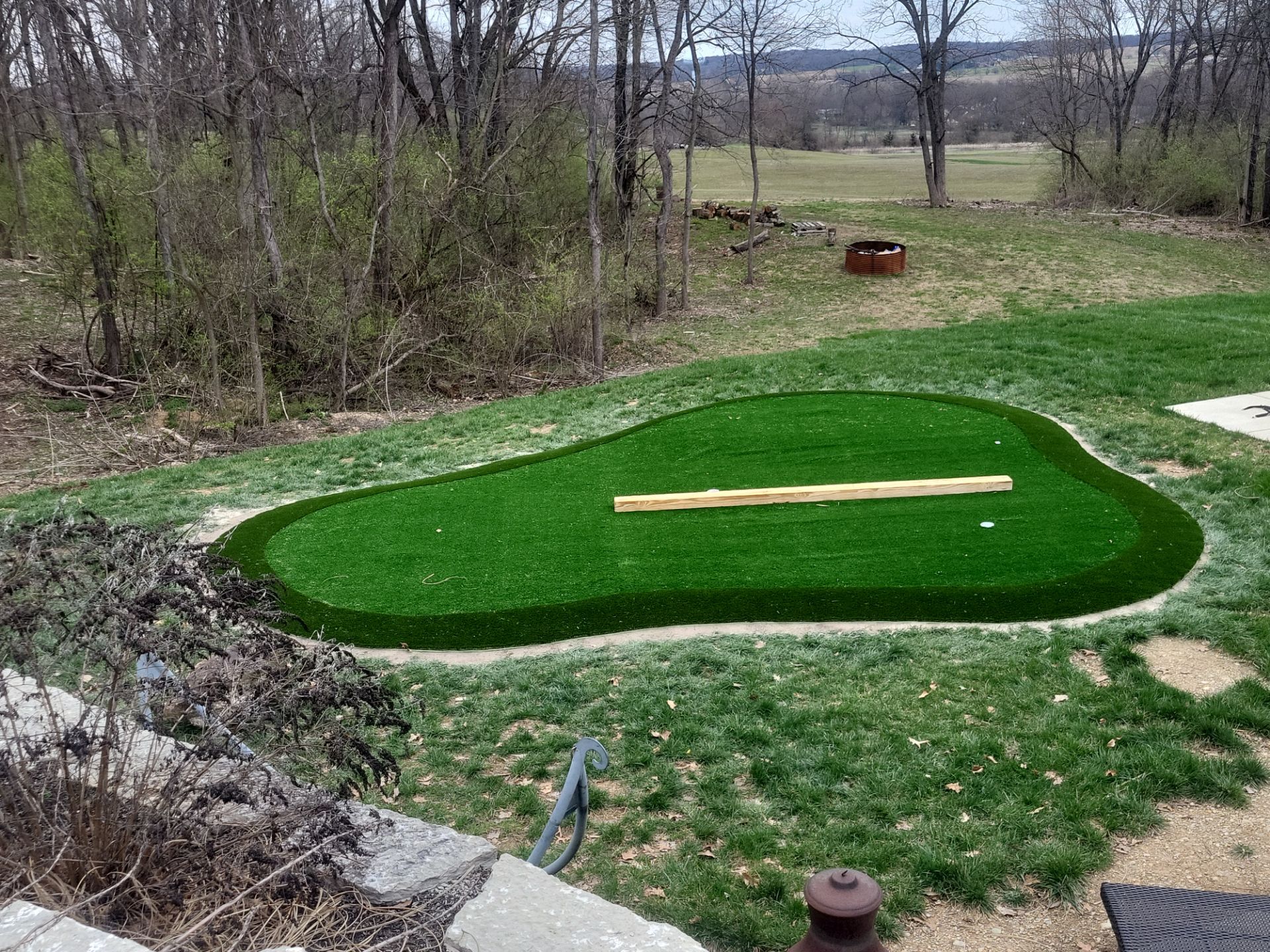 Residential Putting Green Installation in Enon, OH by Southwest Greens Midwest