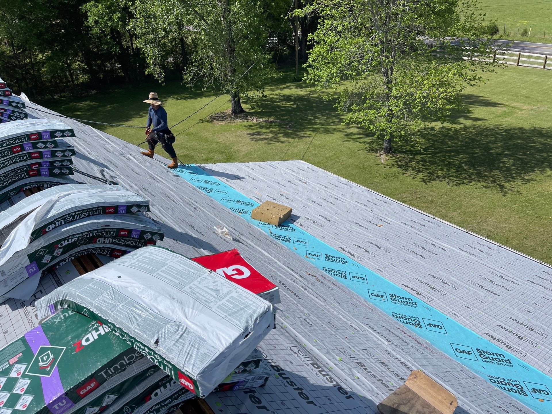 Residential Roofing Installation using GAF Timberline HDZ Charcoal by Undersun Roofing 