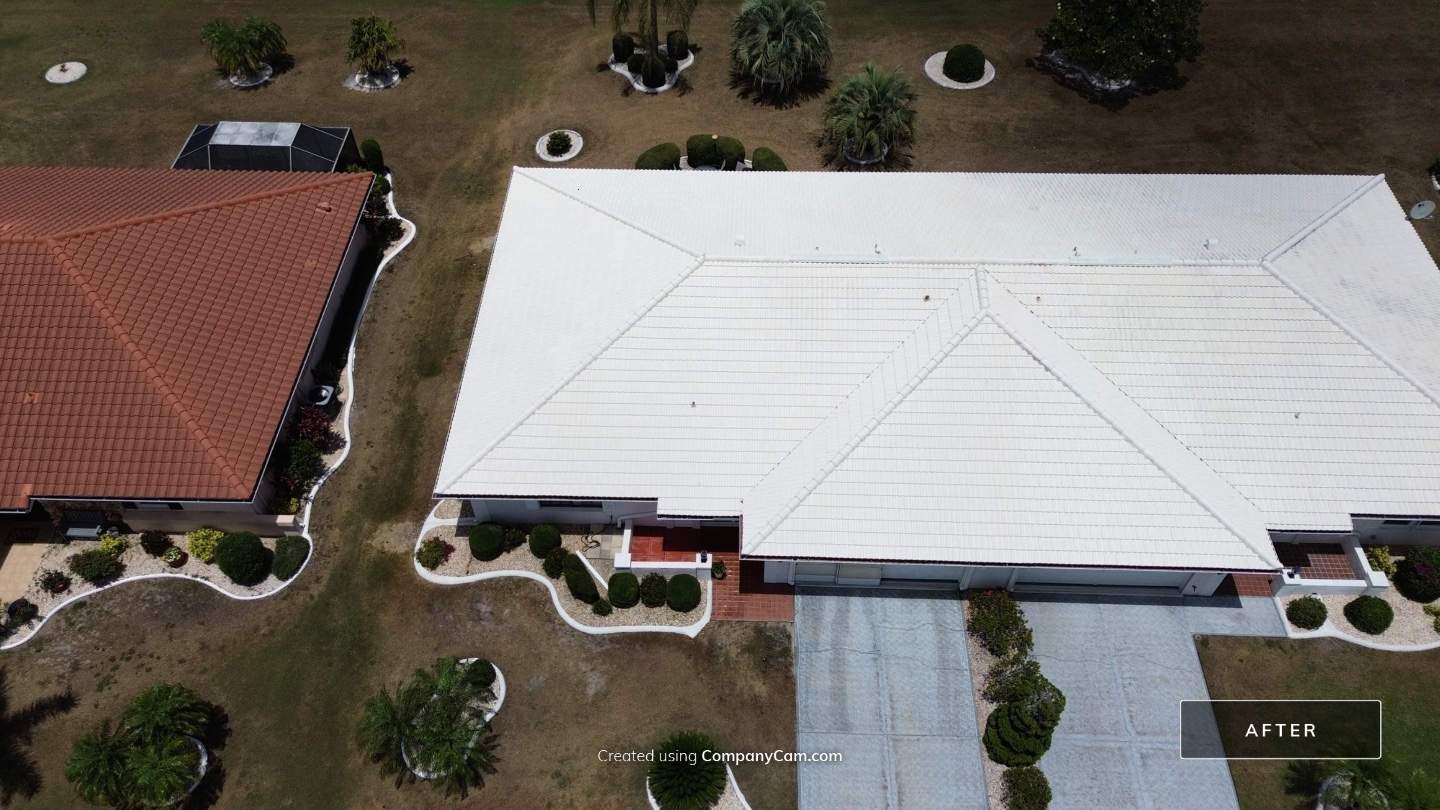 White Tile Roof Cleaning & House Wash in Fairview – Sun City Center, FL 33573 by Sunshine AquaWash
