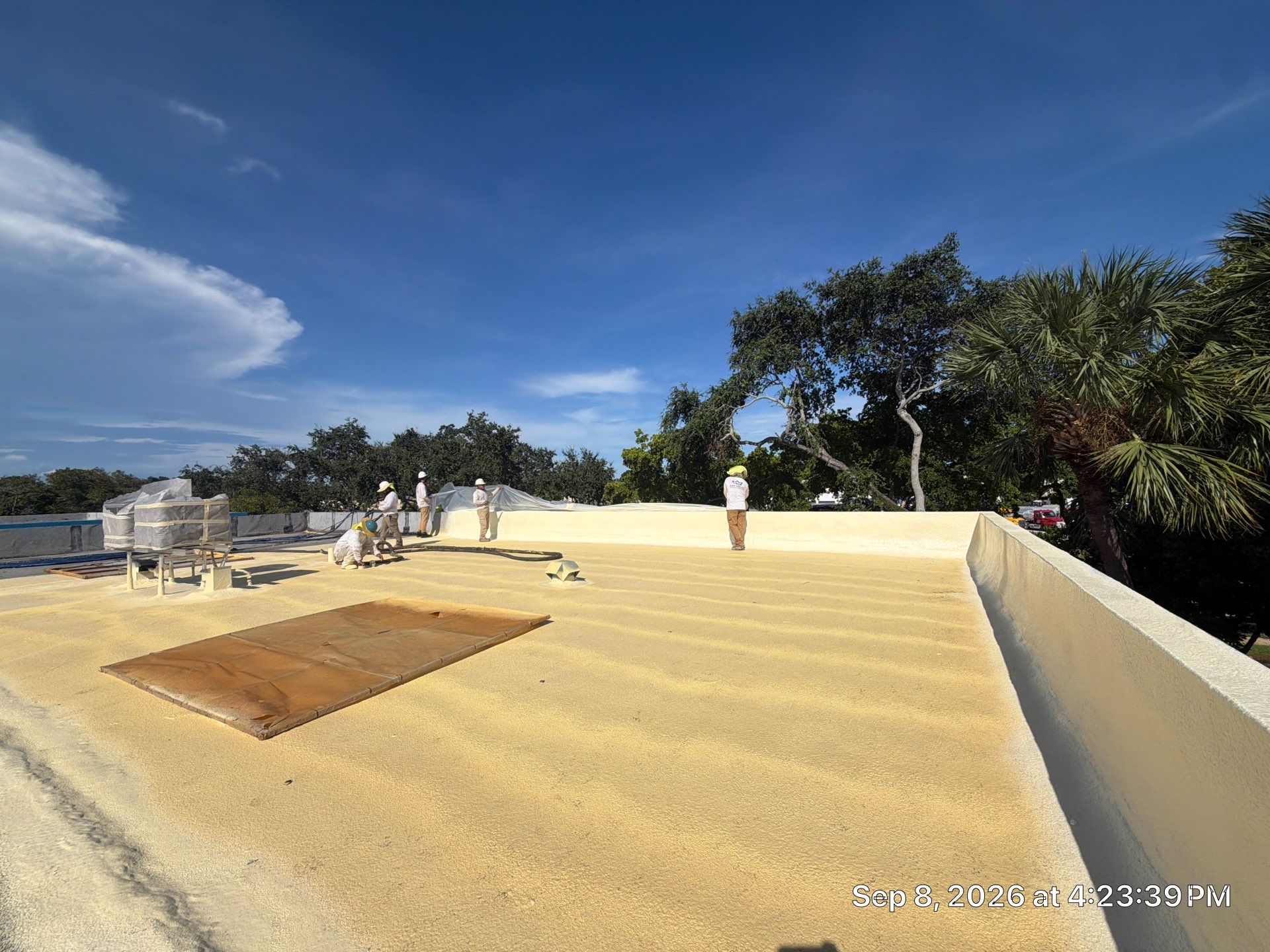 Fort Lauderdale Commercial Roof Restoration with Spray Foam and Silicone Coating by Roof King LLC