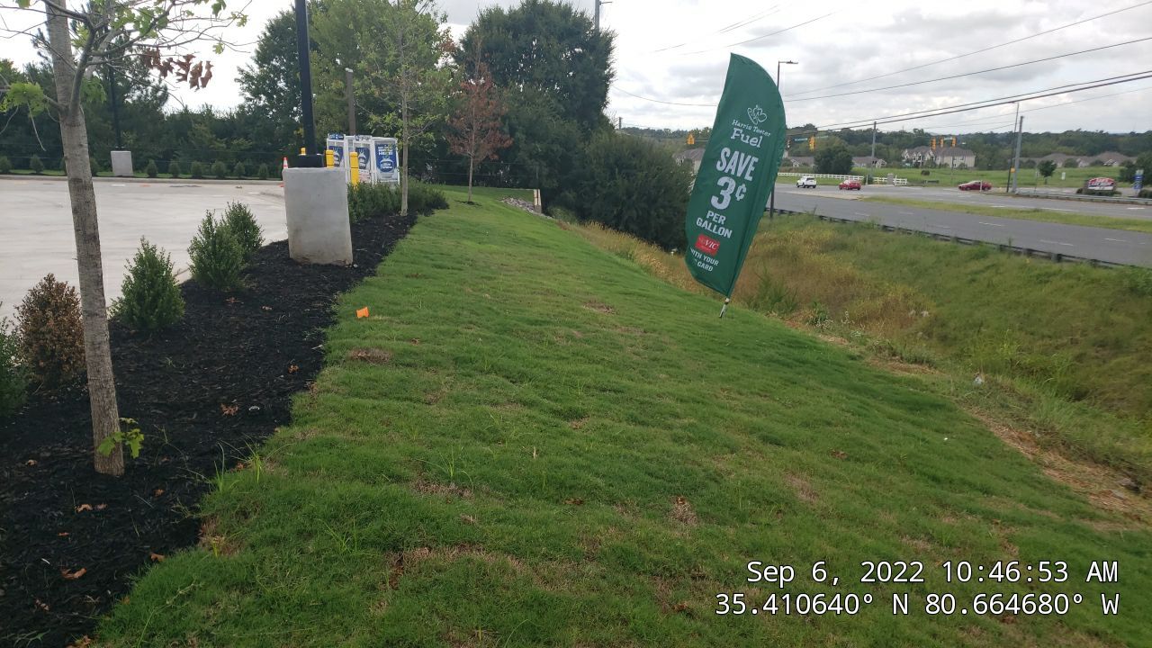Commercial Landscaping Harris Teeter Fuel Station by Carolina-Metro Landscape, Inc