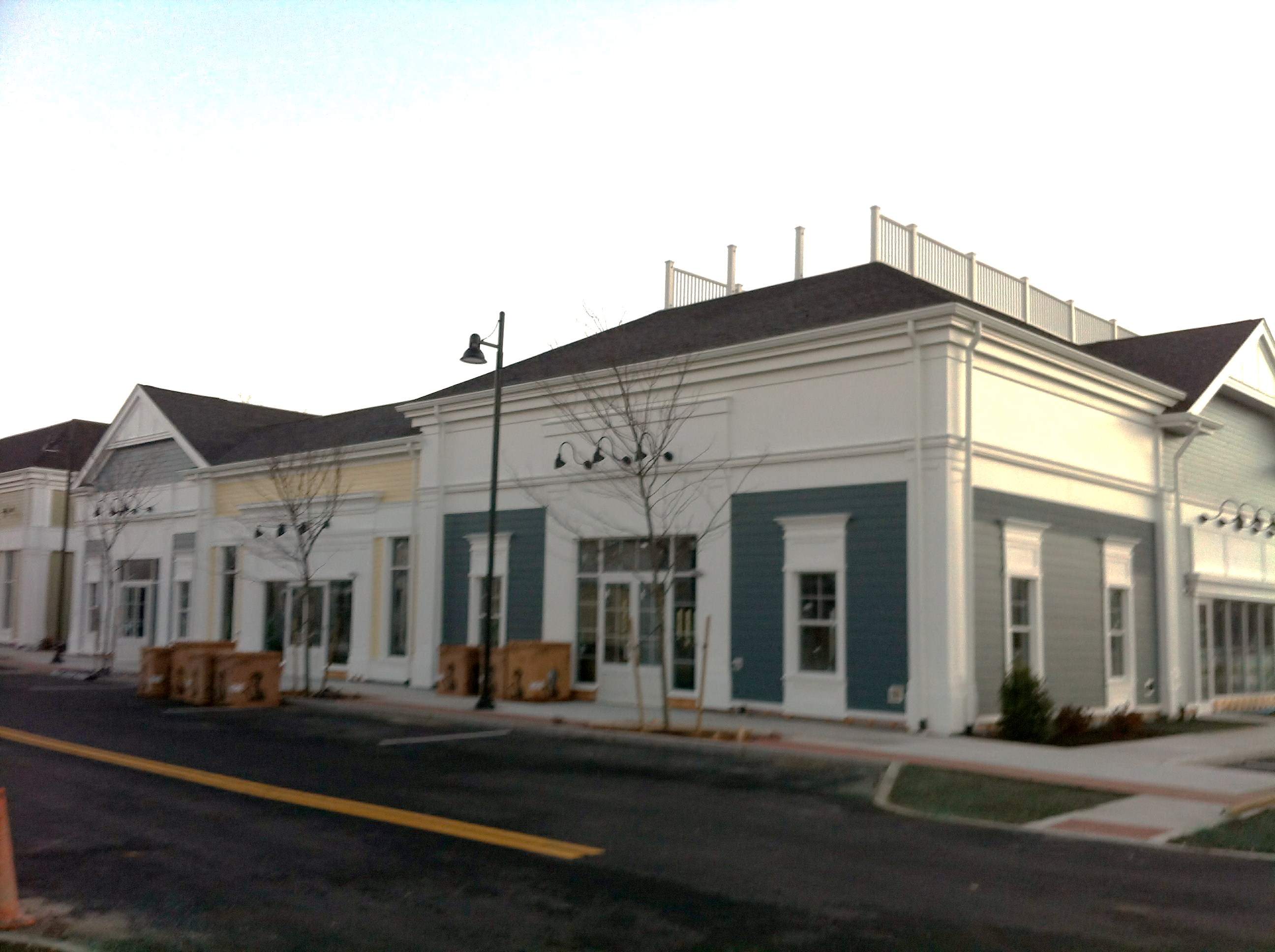 Commercial Gutter System at Wayland Town Center by Gutter Pro Enterprises