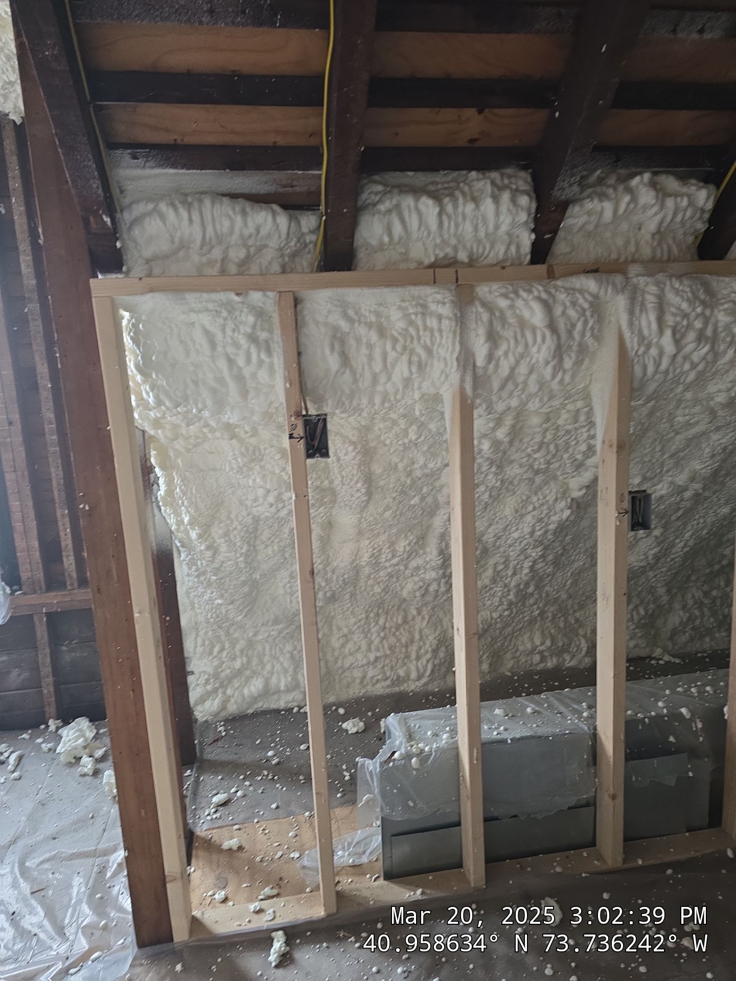 Attic Insulation using open cell spray foam by NYS Foam & Energy