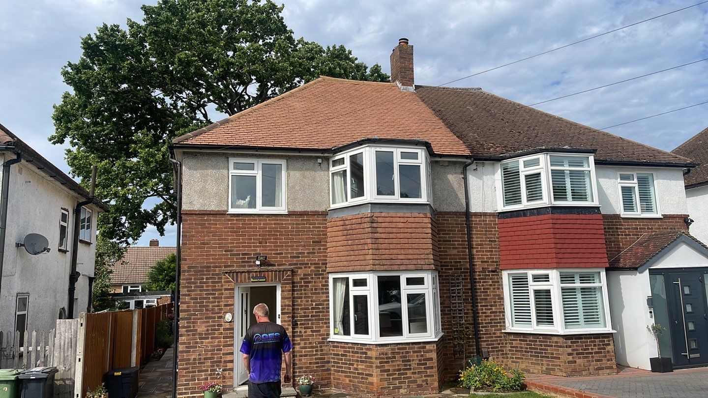 Roof Clean  - Moss Removal - Gutter Clean using Honda 15lpm Low Pressure Washing Machine by Ges Exterior Cleaning ltd