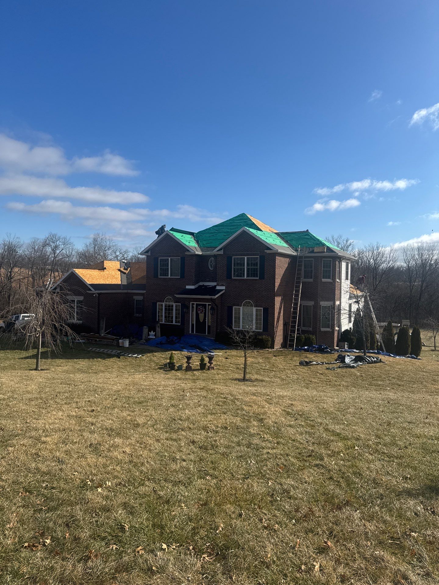Residential Roofing Installation using Malarkey Vista AR Shingles (Black Oak) by Koontz Construction